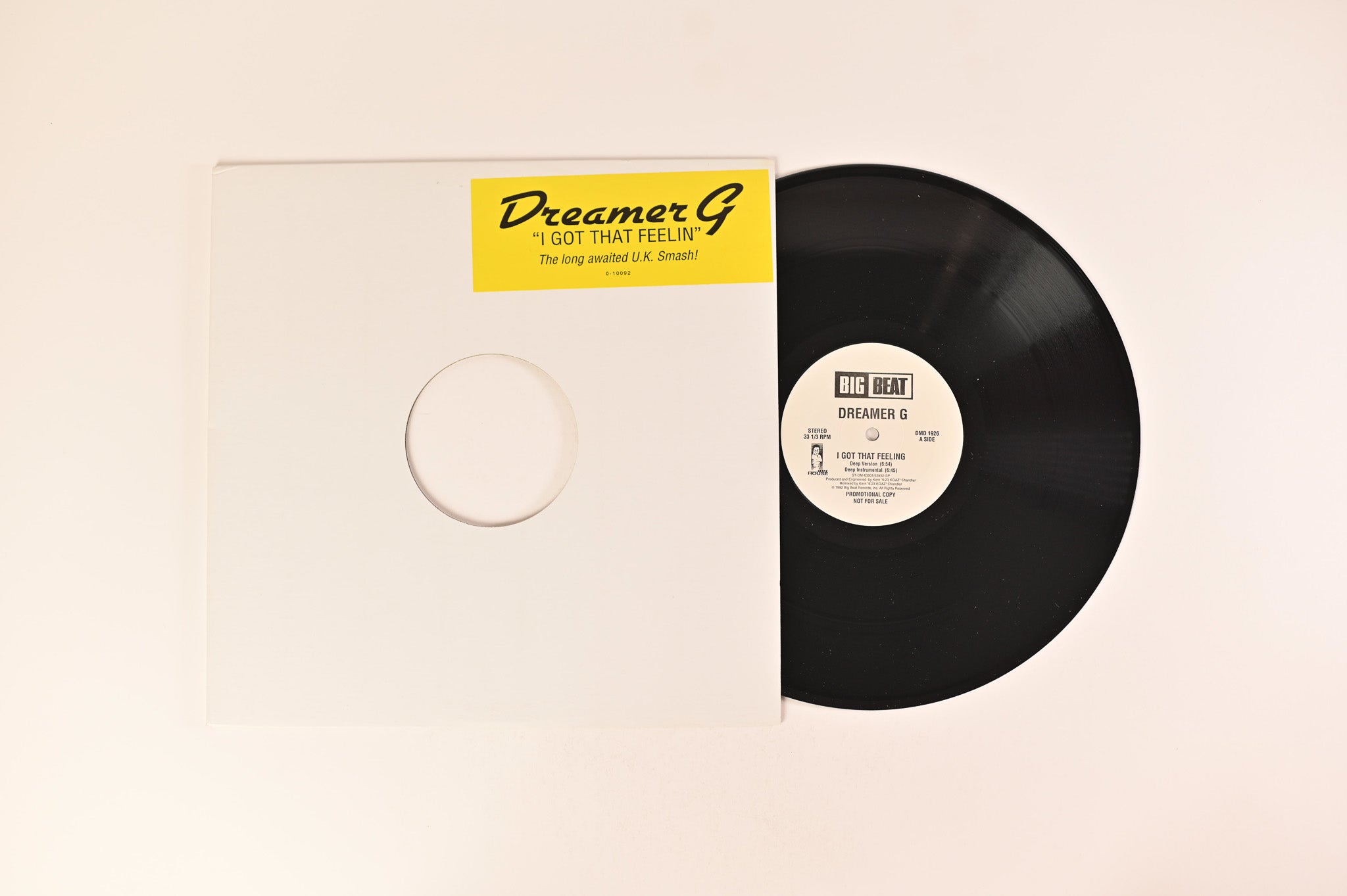 Dreamer G - I Got That Feeling on Big Beat Promo 12"