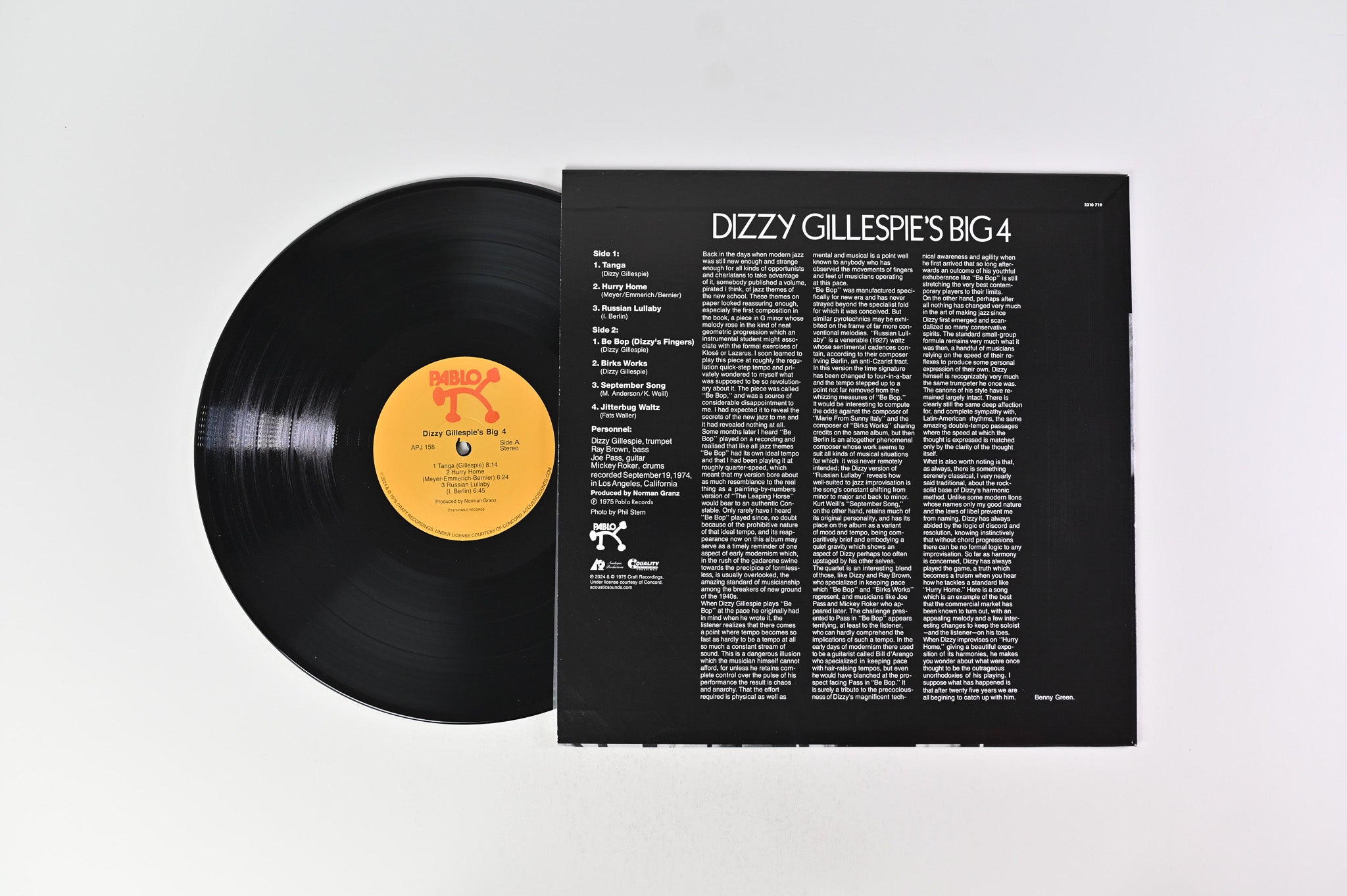 Dizzy Gillespie's Big 4 - Dizzy Gillespie's Big 4 on Analogue Productions