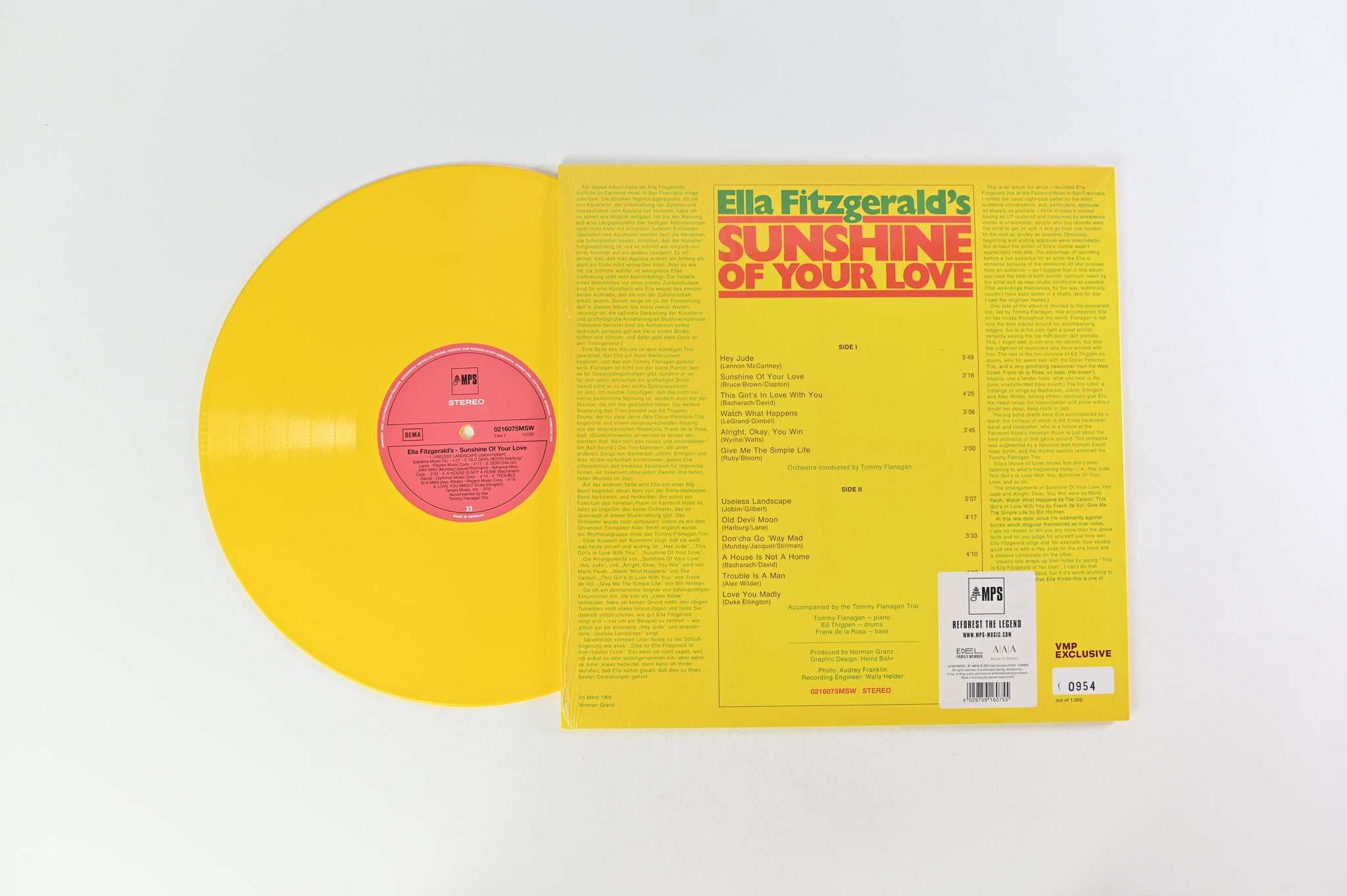 Ella Fitzgerald - Sunshine Of Your Love on MPS Records / Vinyl Me, Please - Yellow Vinyl