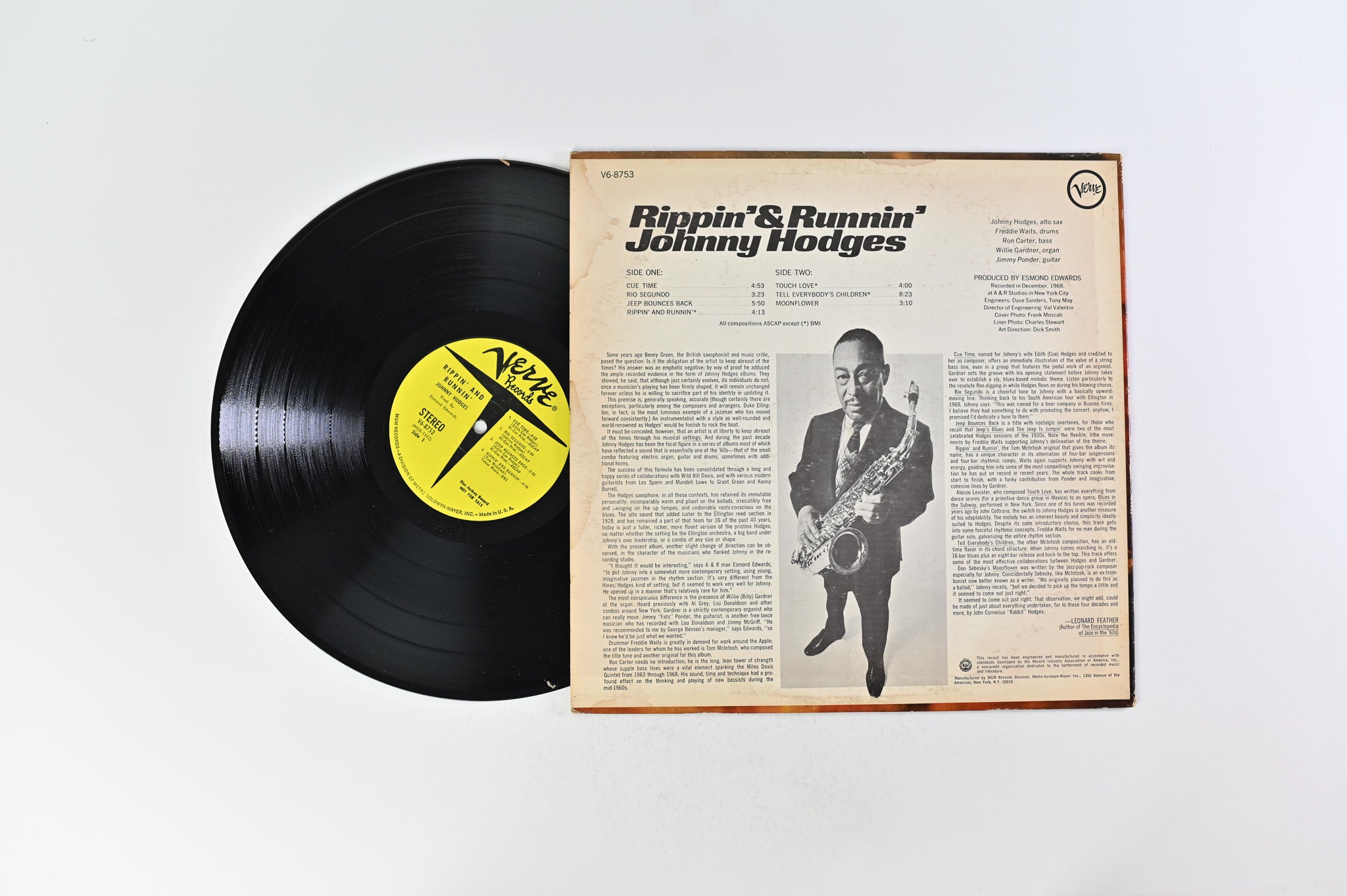 Johnny Hodges - Rippin' & Runnin' on Verve Records - Promo