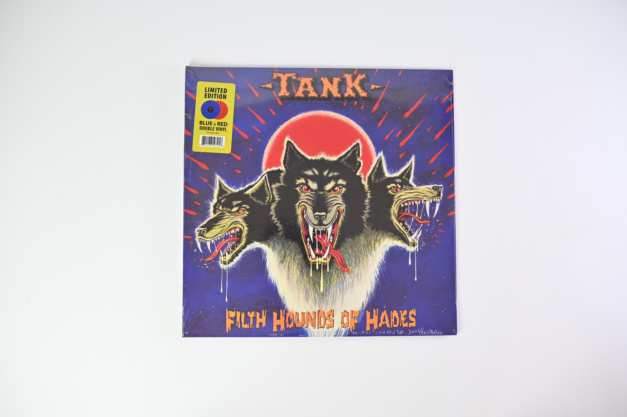 Tank - Filth Hounds Of Hades on Cleopatra Blue / Red Vinyl Sealed