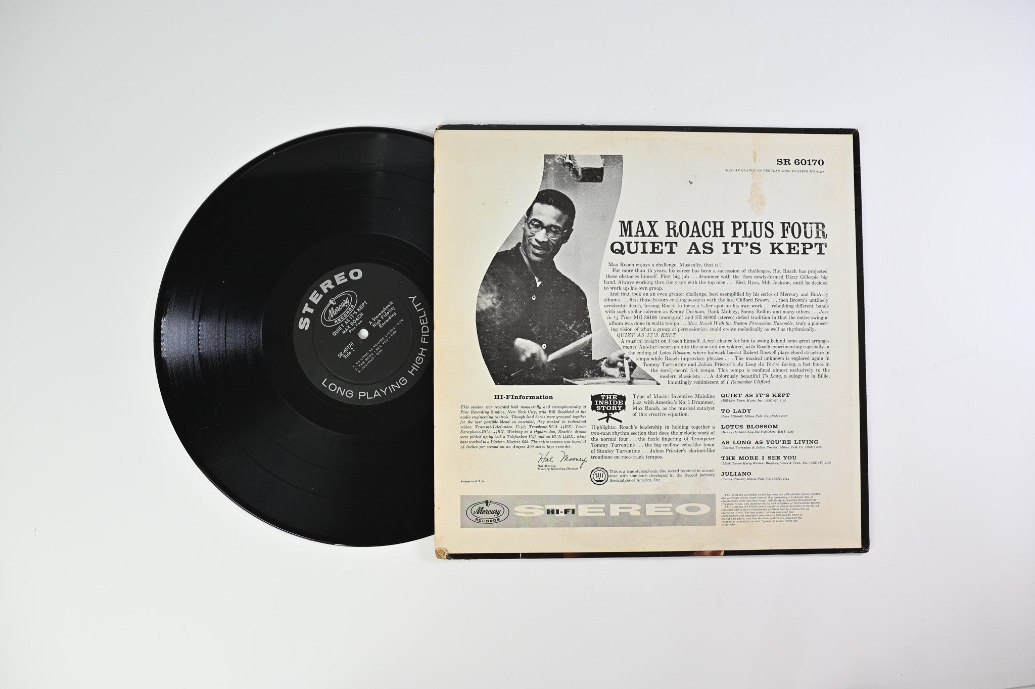 Max Roach Plus Four - Quiet As It's Kept on Mercury - Stereo