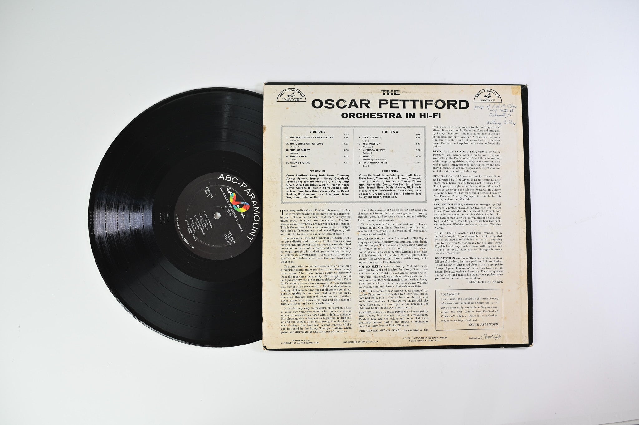 Oscar Pettiford Orchestra - In Hi-Fi on ABC-Paramount