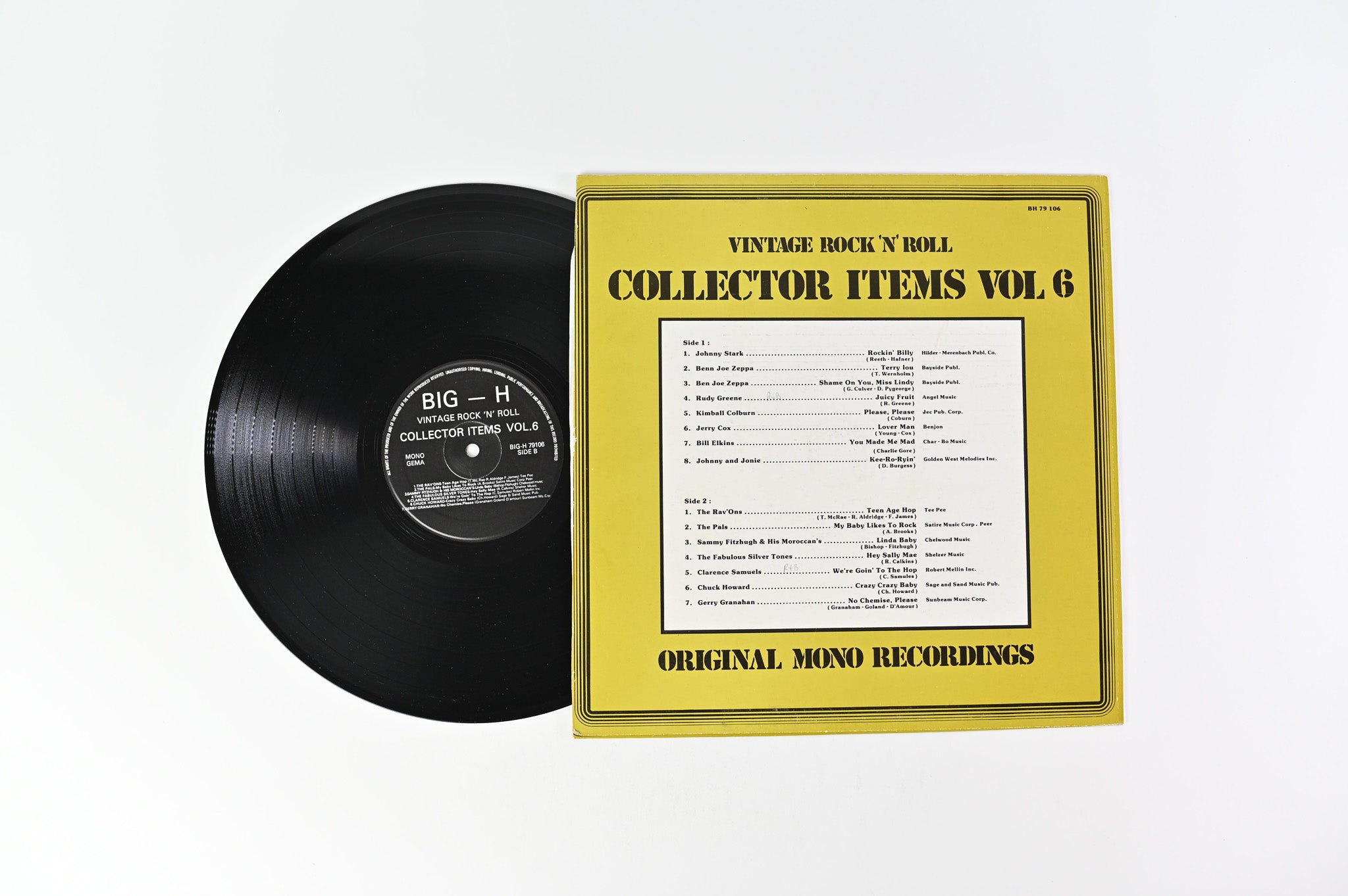 Various - Vintage Rock 'N' Roll Collector Items Vol. 6 on Big-H Records