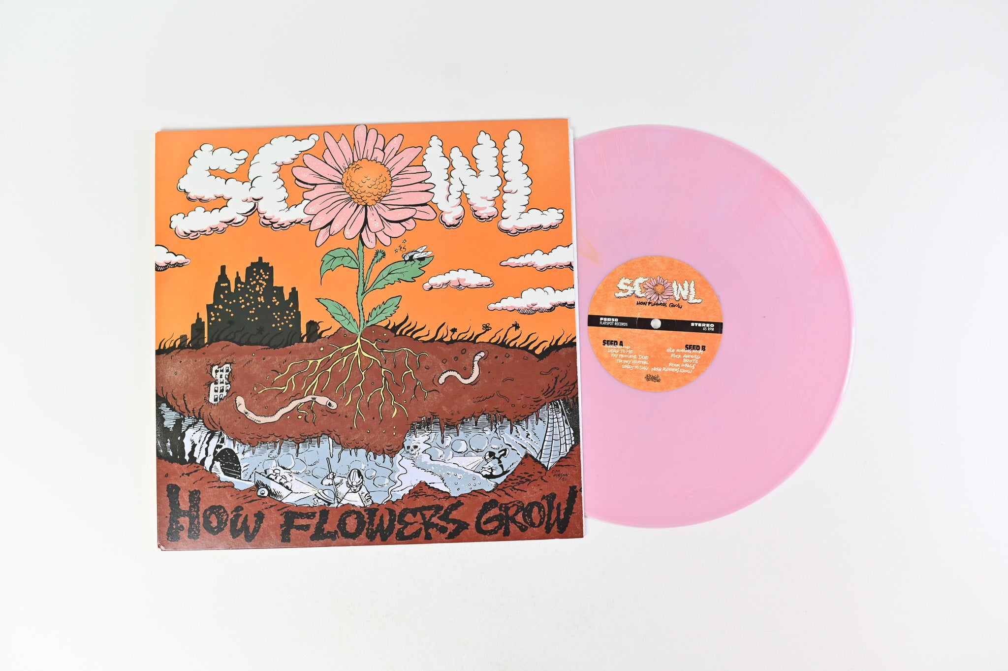 Scowl - How Flowers Grow on Flatspot Pink Vinyl Reissue