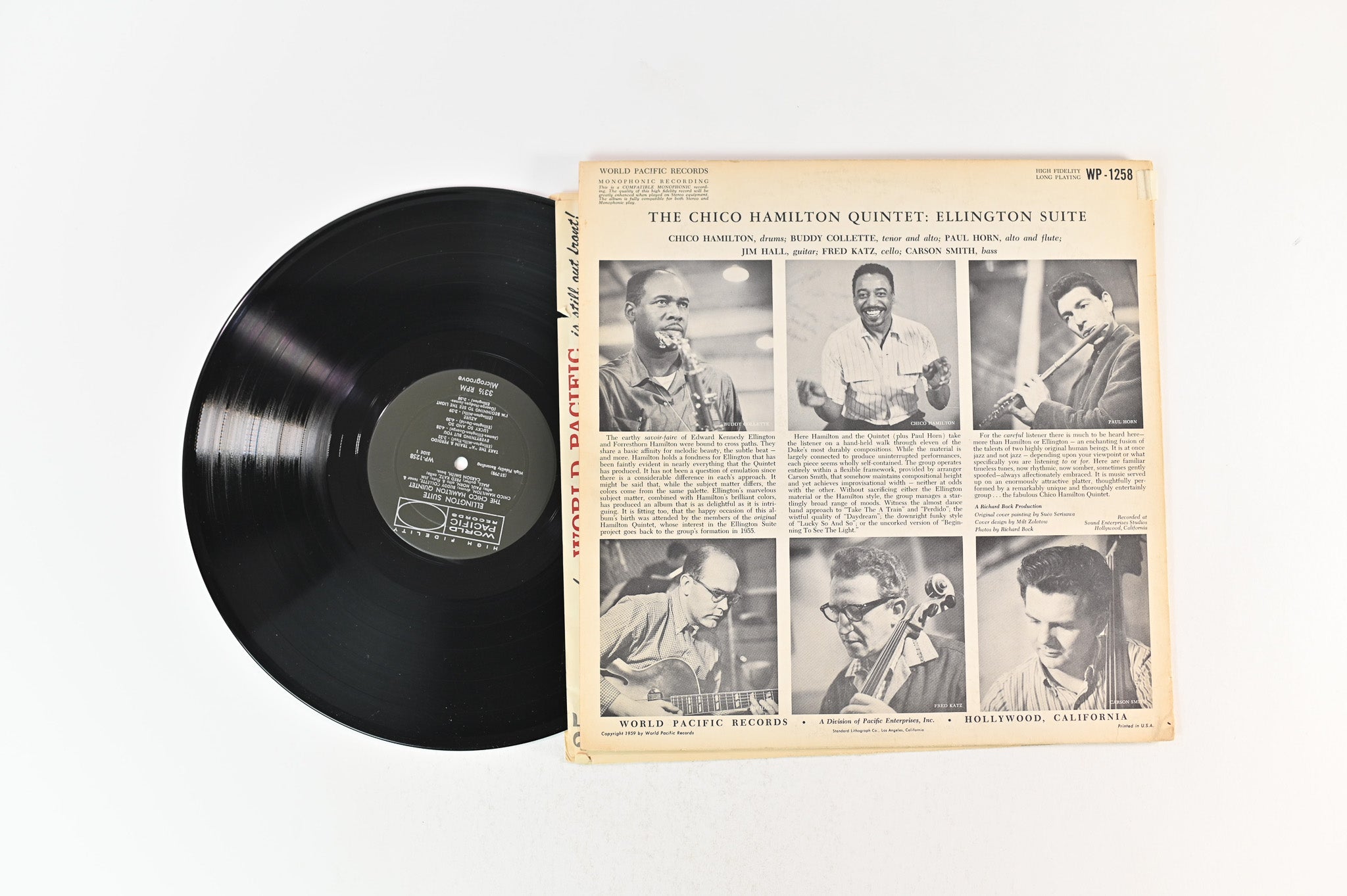 The Chico Hamilton Quintet - Ellington Suite on World Pacific Records - Mono