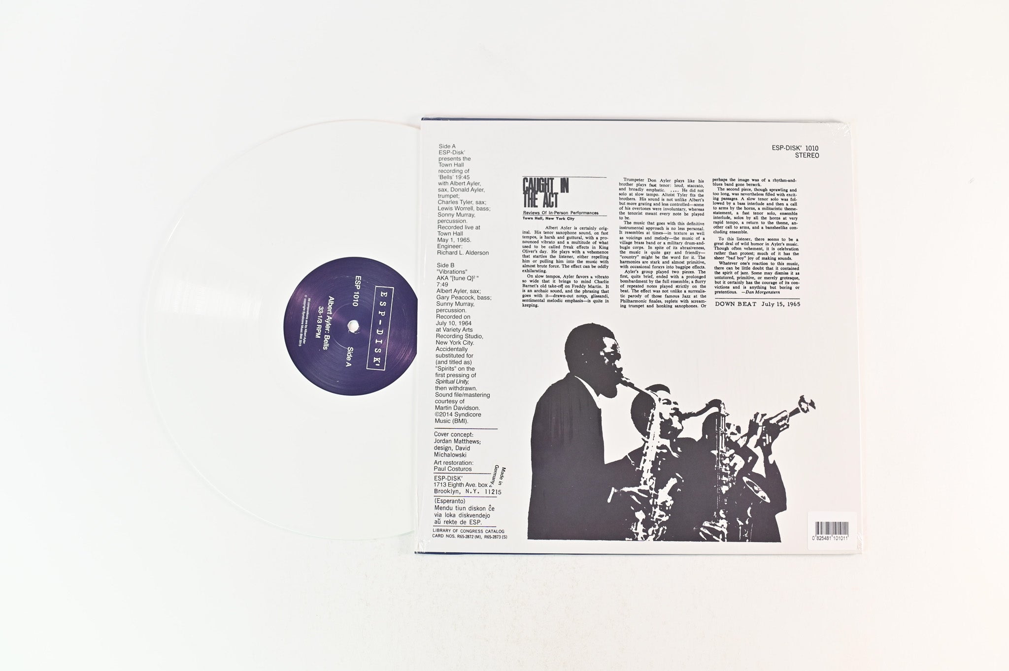 Albert Ayler - Bells on ESP-Disk' - White Vinyl