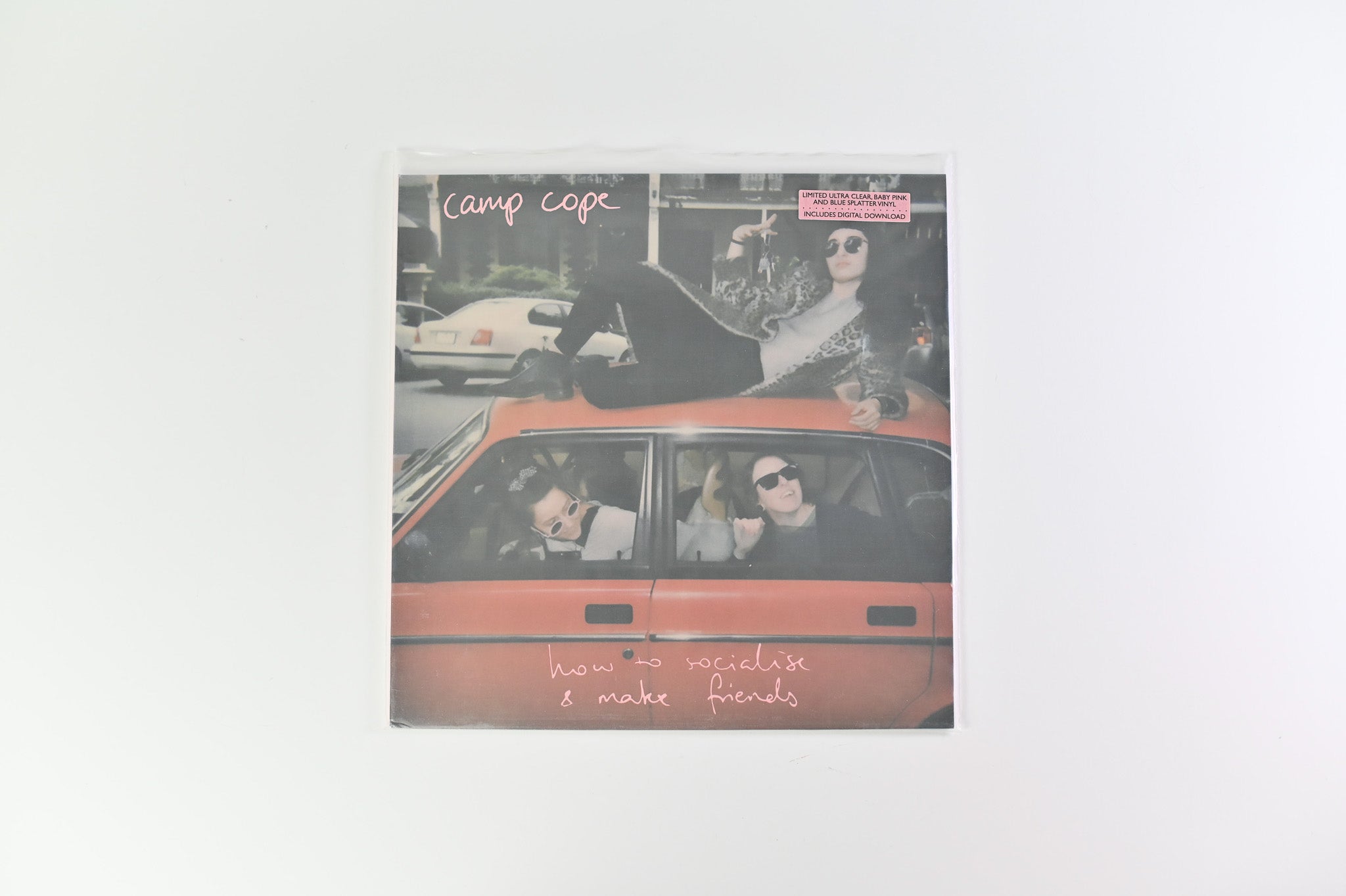 Camp Cope - How To Socialise and Make Friends on Poison City Clear With Blue & Pink Splatter