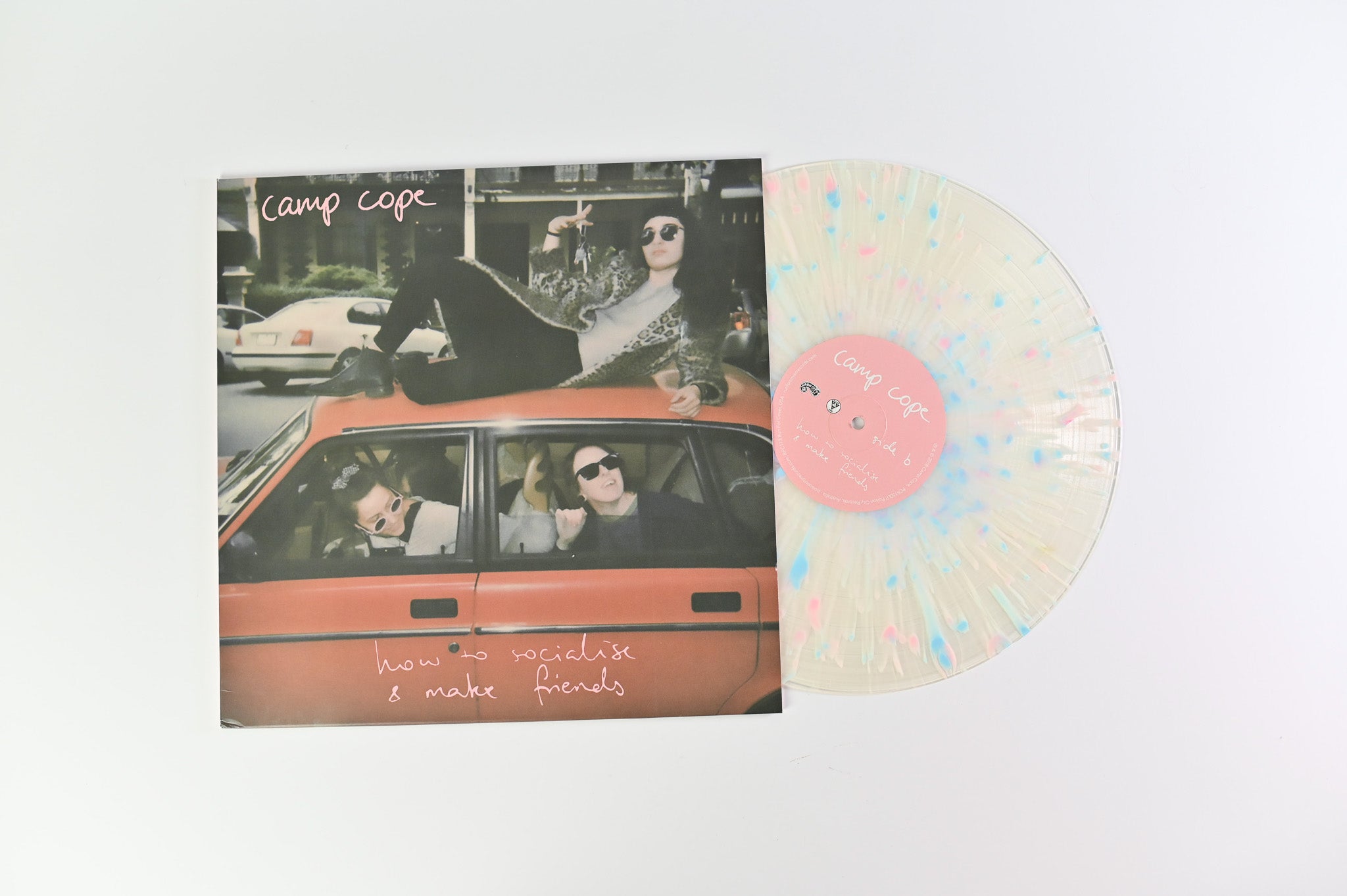 Camp Cope - How To Socialise and Make Friends on Poison City Clear With Blue & Pink Splatter