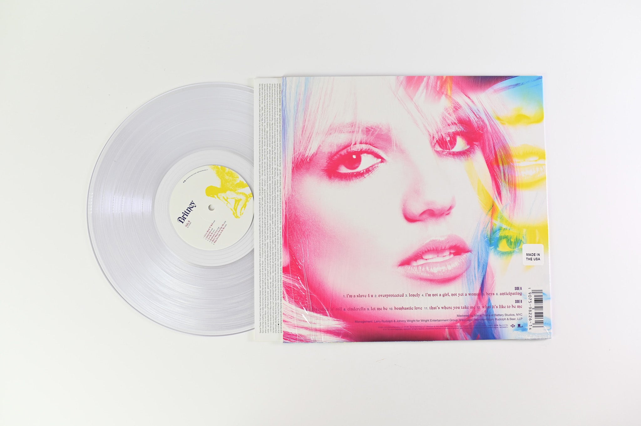 Britney Spears - Britney on Jive Ltd Clear Vinyl Reissue