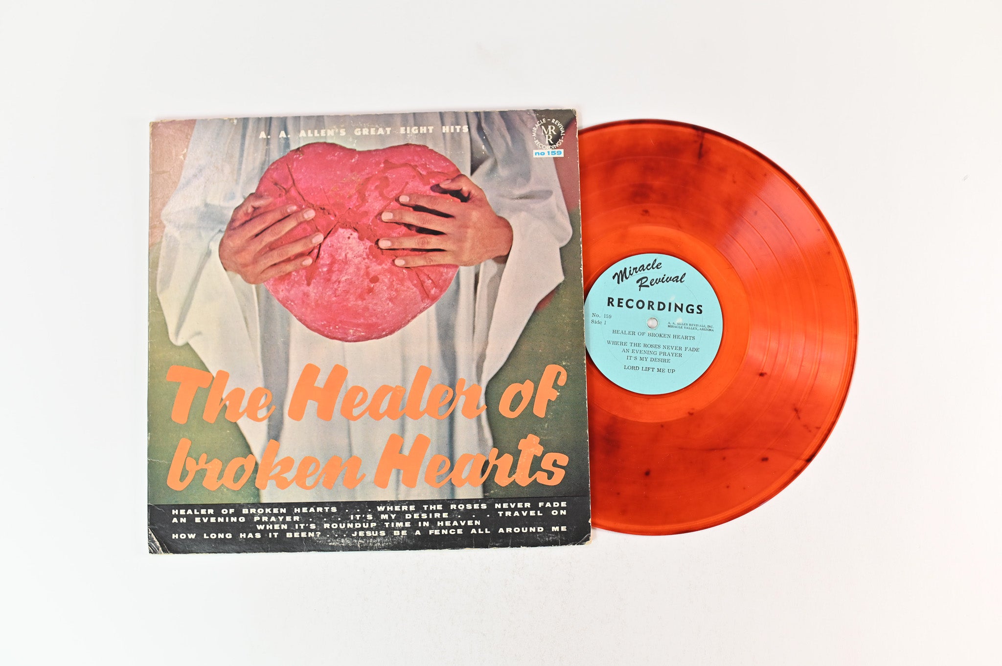 A. A. Allen - The Healer Of Broken Hearts on Miracle Revival Recordings - Red Vinyl