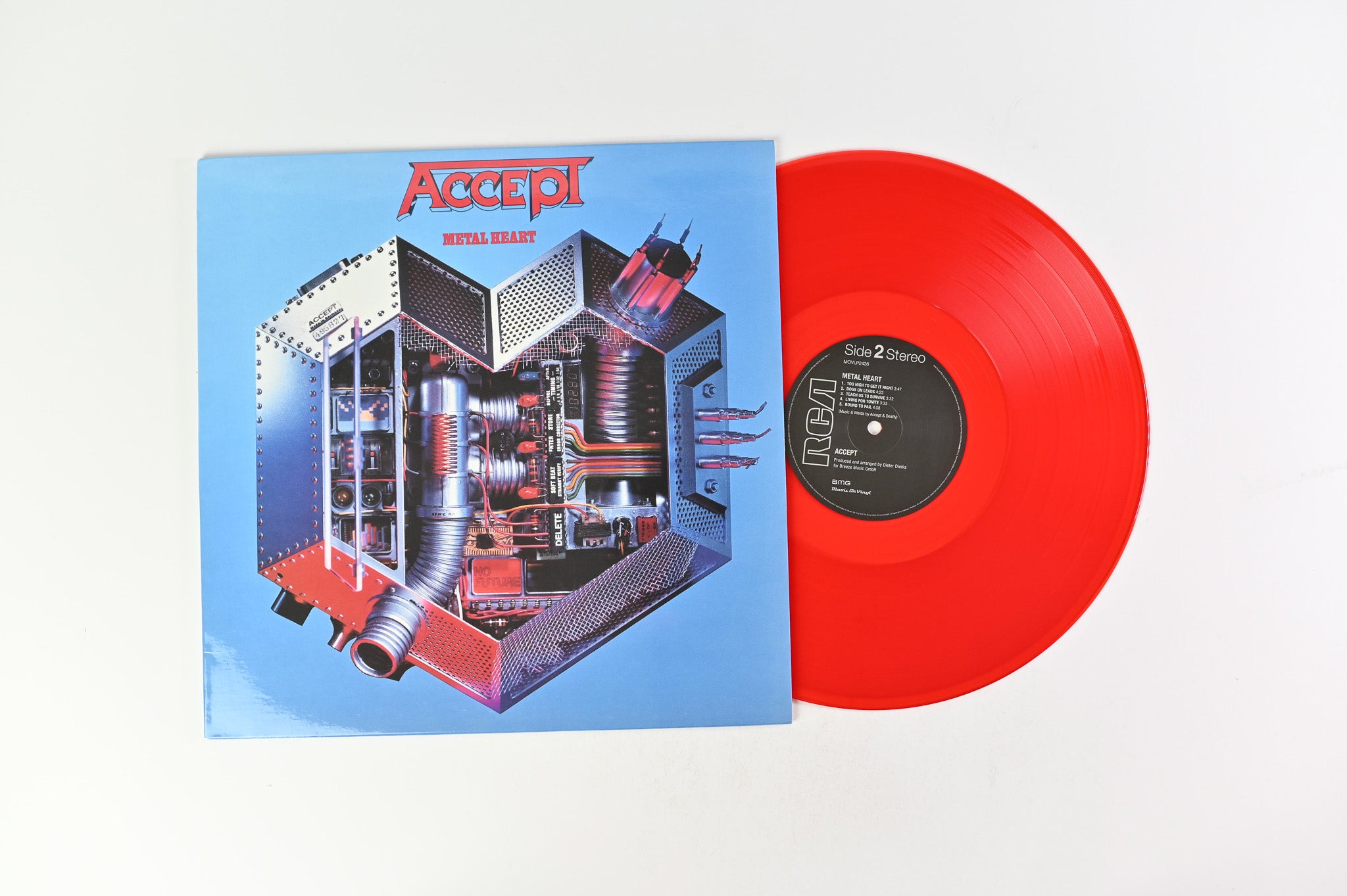 Accept - Metal Heart on Muysic on Vinyl Red Vinyl Numbered Reissue