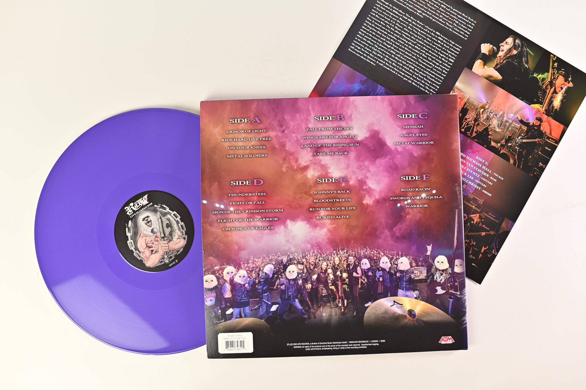 Riot V - Live in Japan 2018 on AFM Ltd Purple Vinyl