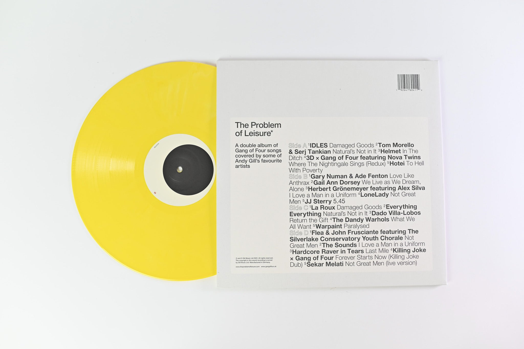 Various - The Problem Of Leisure: A Celebration Of Andy Gill & Gang Of Four on Gill Music - Yellow Vinyl