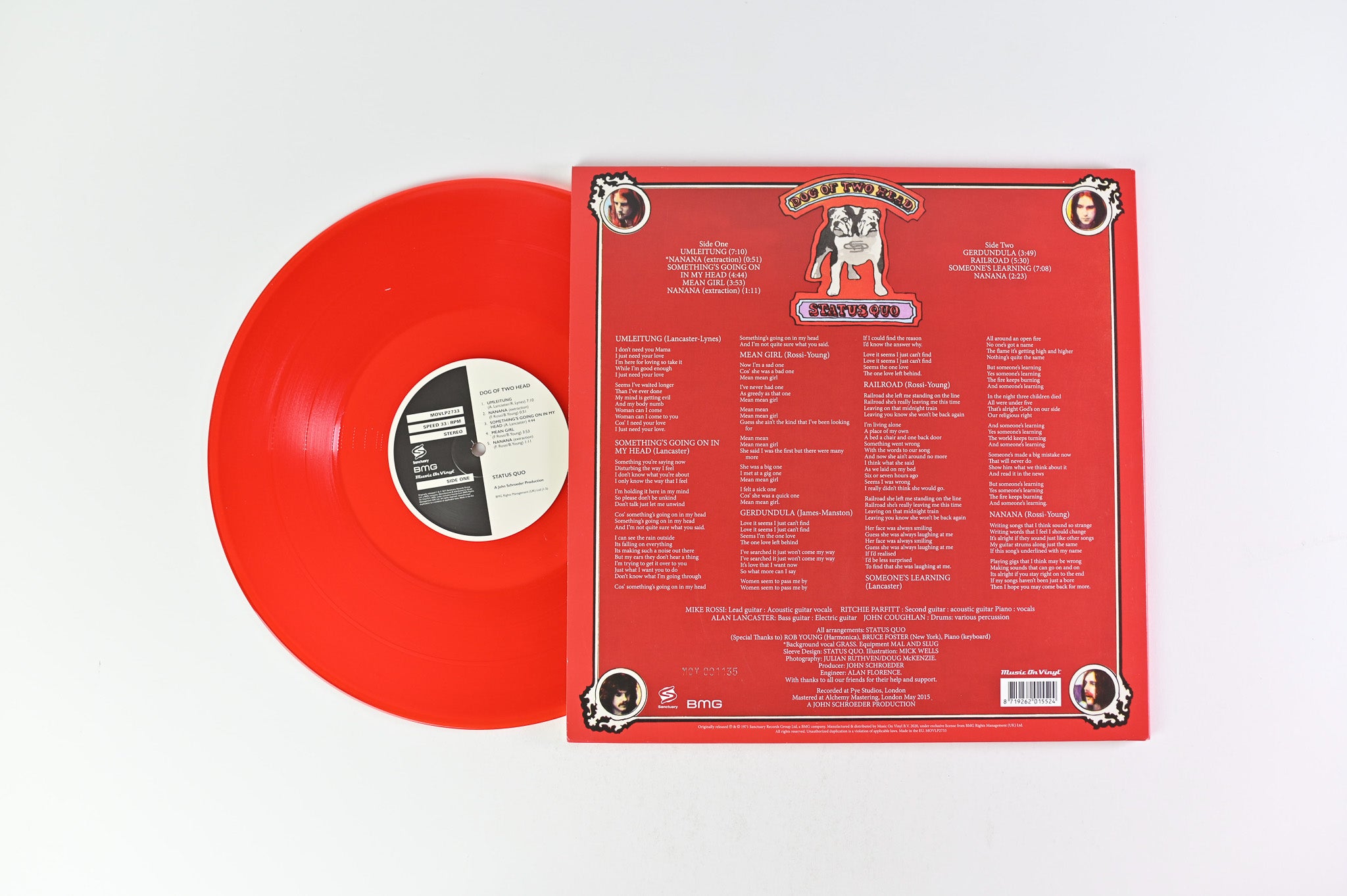 Status Quo - Dog Of Two Head on Music on Vinyl Ltd Numbered Red Vinyl Reissue