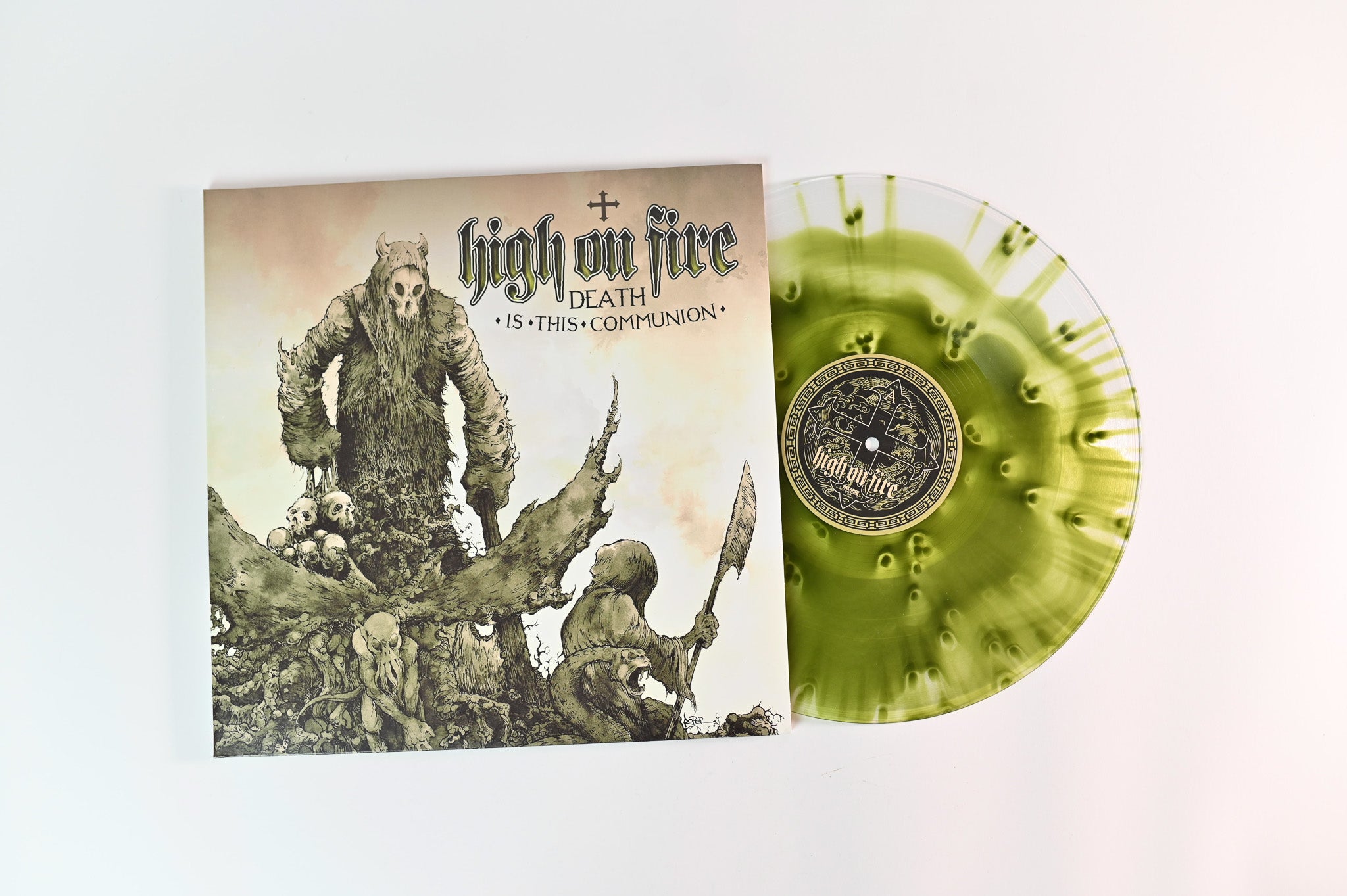 High On Fire - Death Is This Communion on Relapse Records Reissue, Swamp Green Cloudy Edition