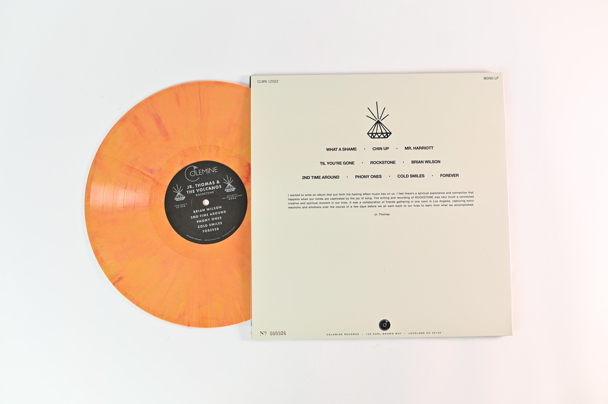 Jr. Thomas & The Volcanos - Rockstone on Colemine Records Orange Lava Vinyl