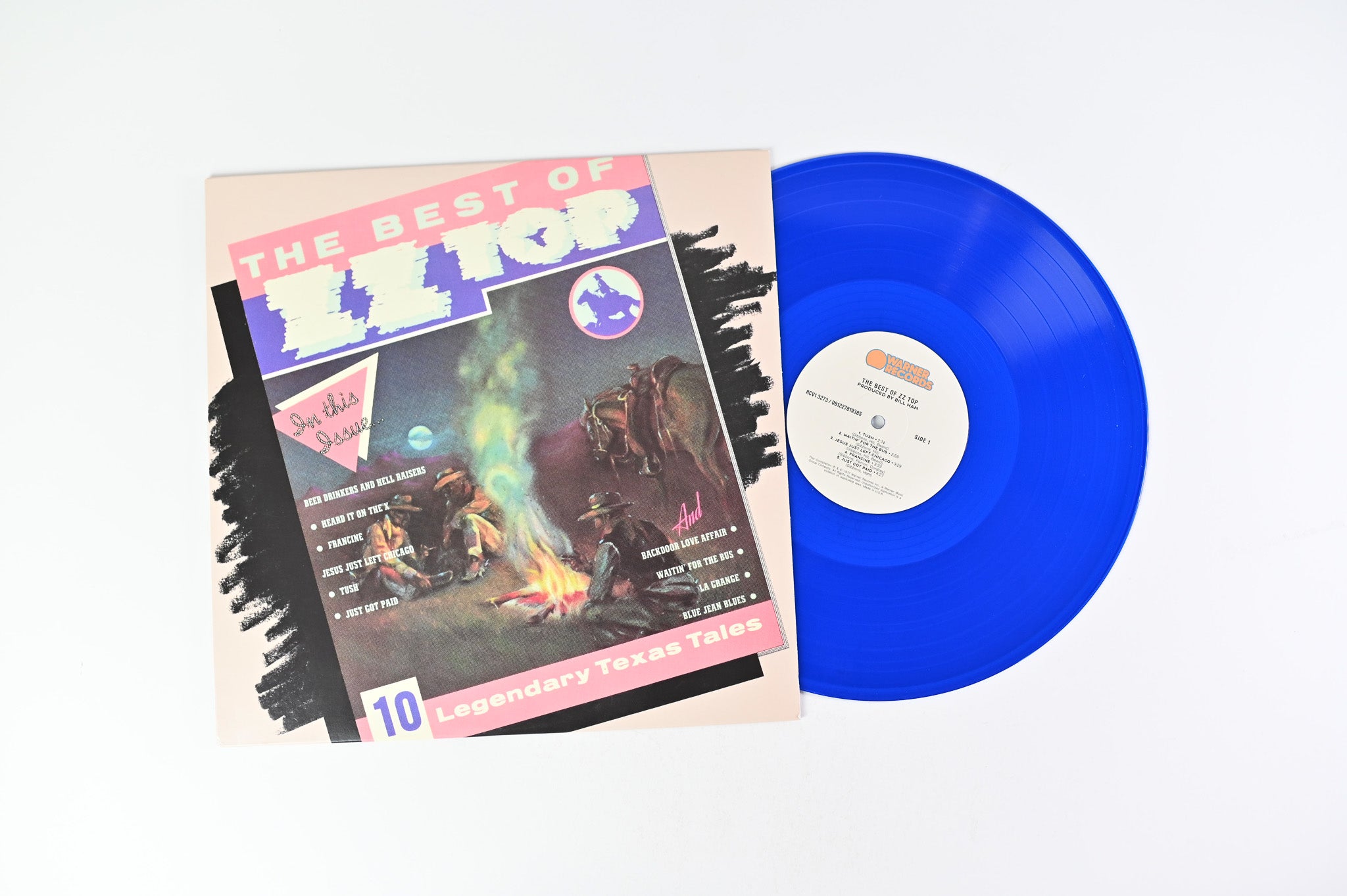 ZZ Top - The Best Of ZZ Top on Warner Blue Jean Blue Vinyl Reissue