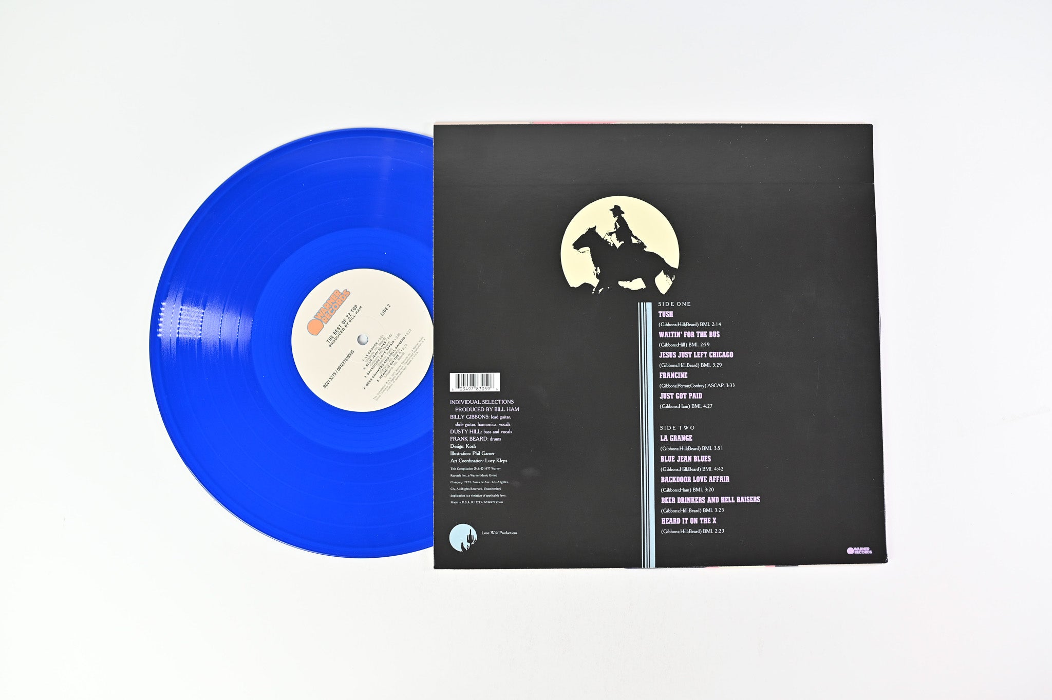 ZZ Top - The Best Of ZZ Top on Warner Blue Jean Blue Vinyl Reissue