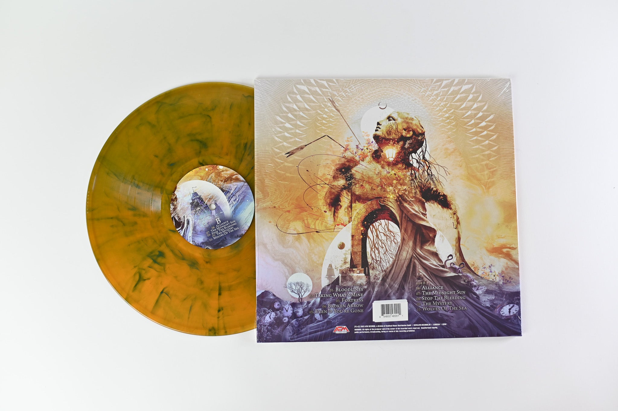 Pyramaze - Bloodlines on AFM Records - Orange/Blue Marbled Colored Vinyl