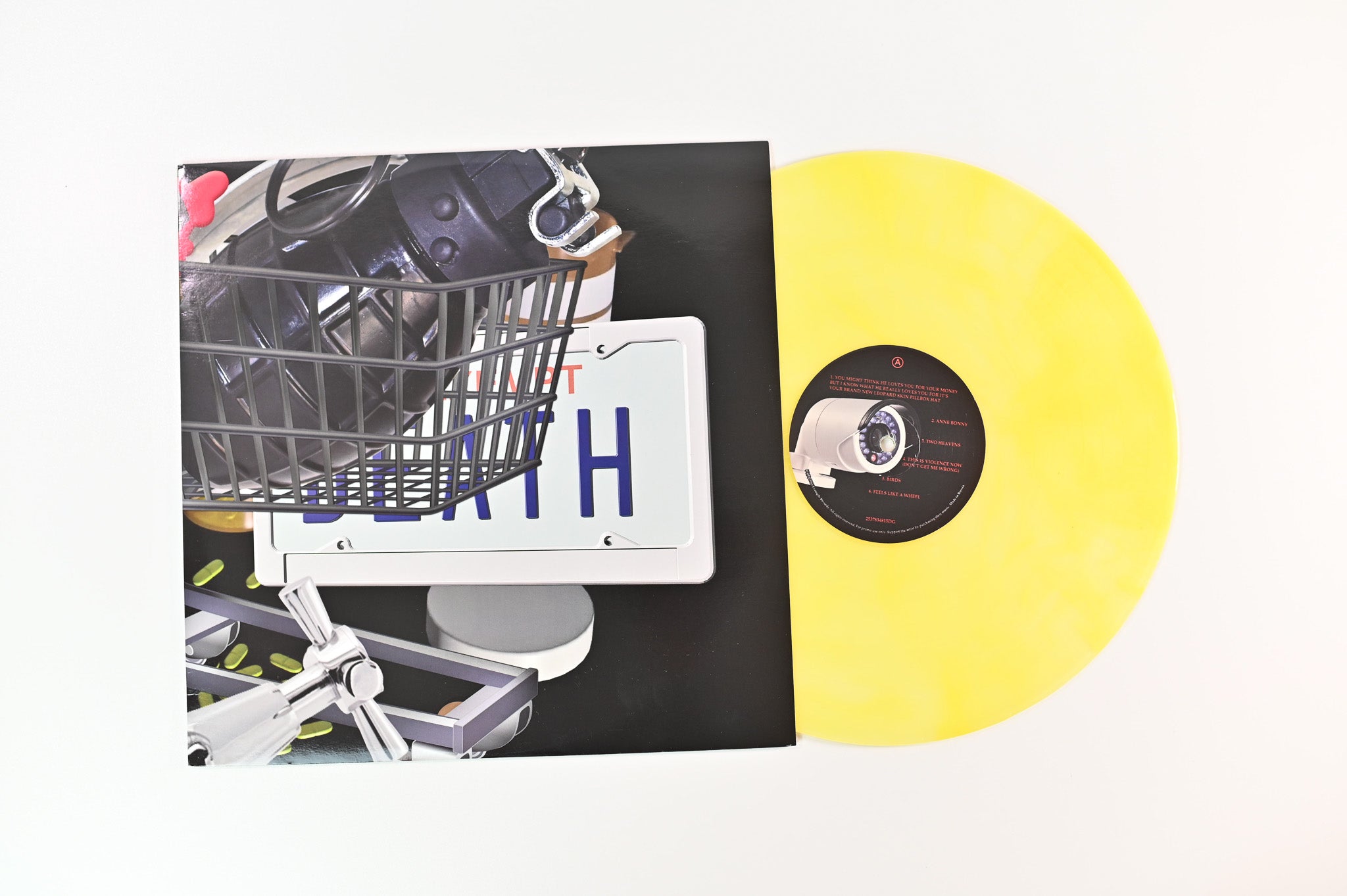 Death Grips - Government Plates on Harvest - Unofficial Yellow Vinyl