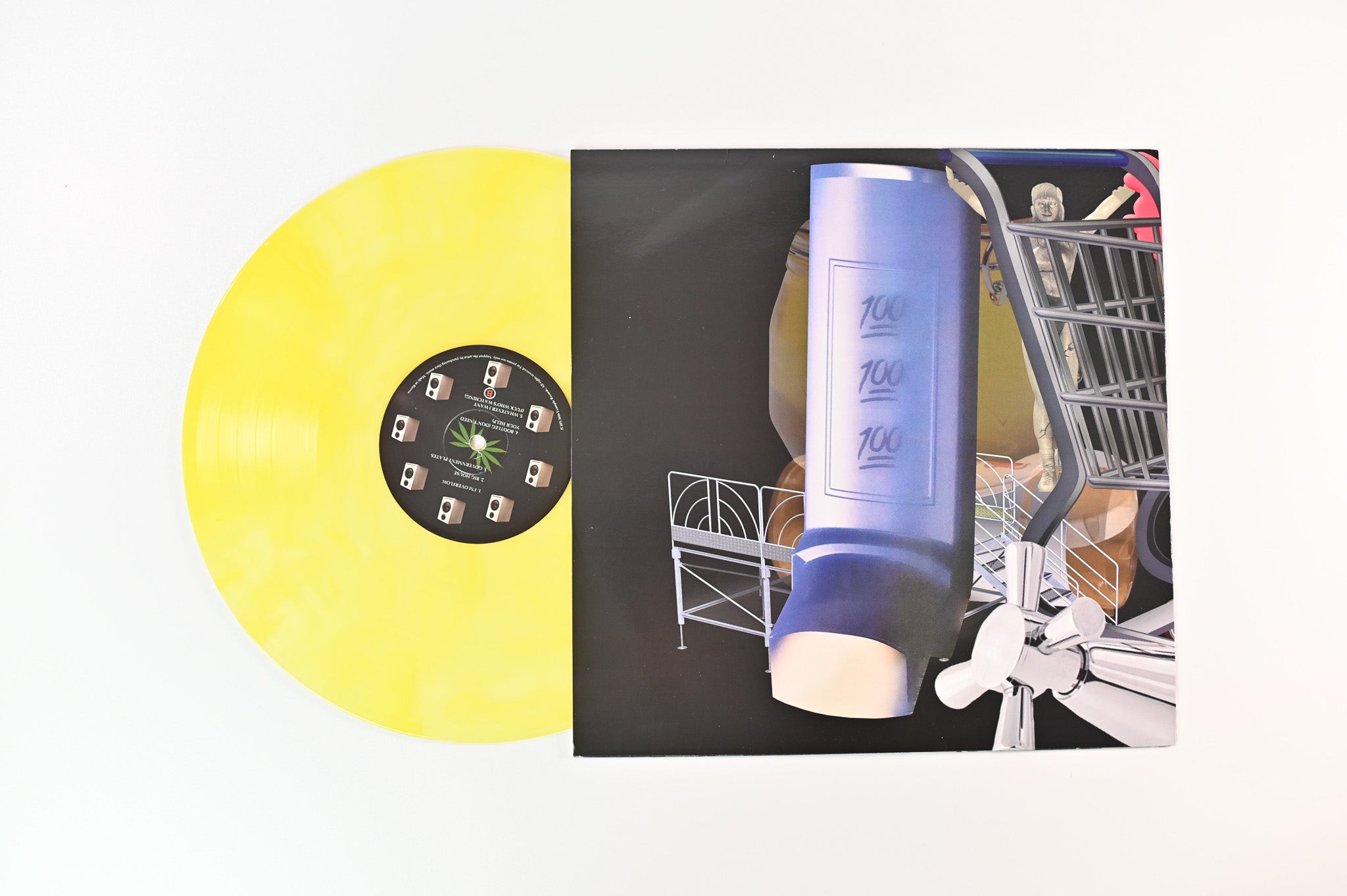 Death Grips - Government Plates on Harvest - Unofficial Yellow Vinyl