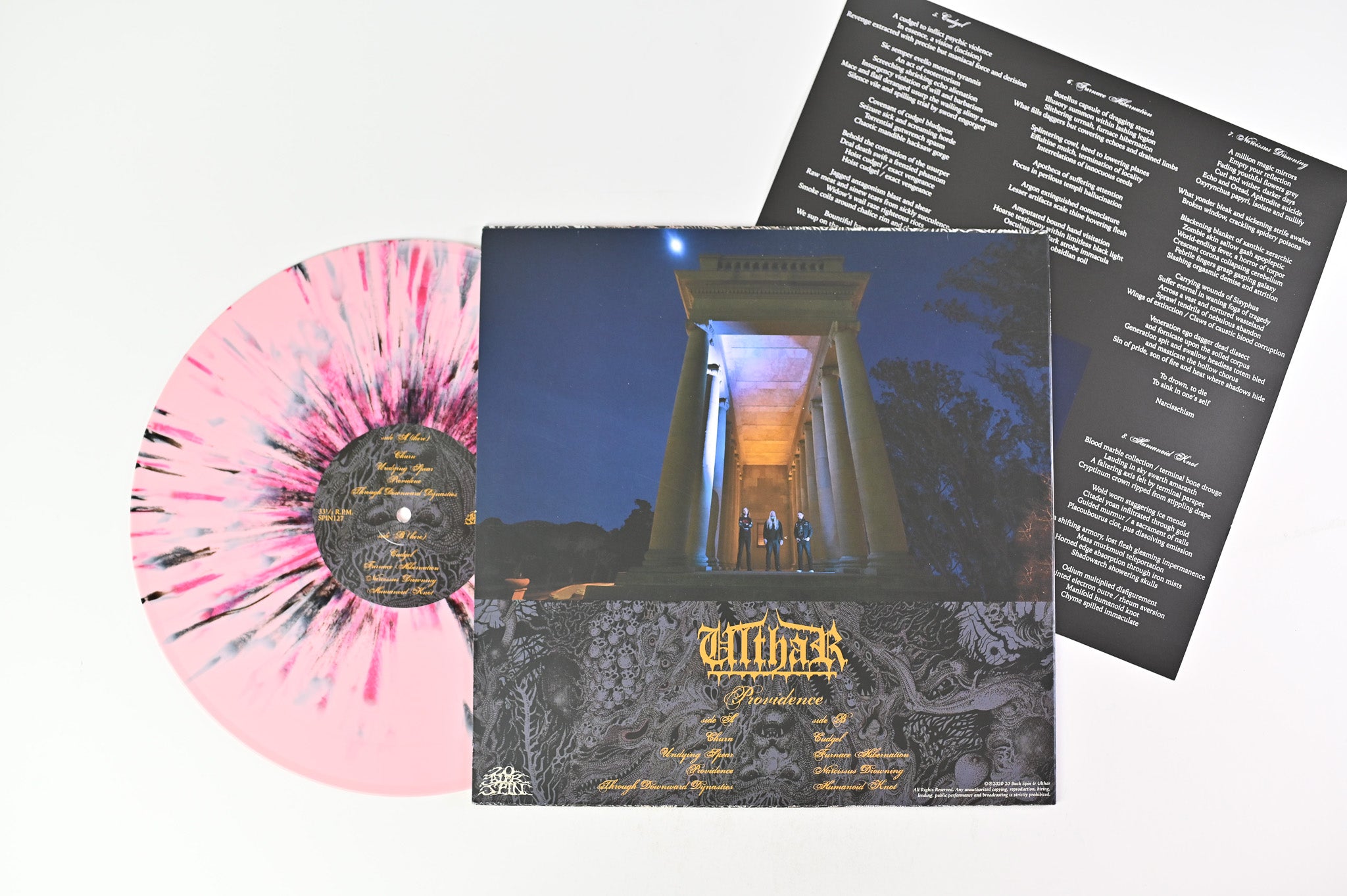 Ulthar - Providence on 20 Buck Spin Pink with Black & Magenta Splatter