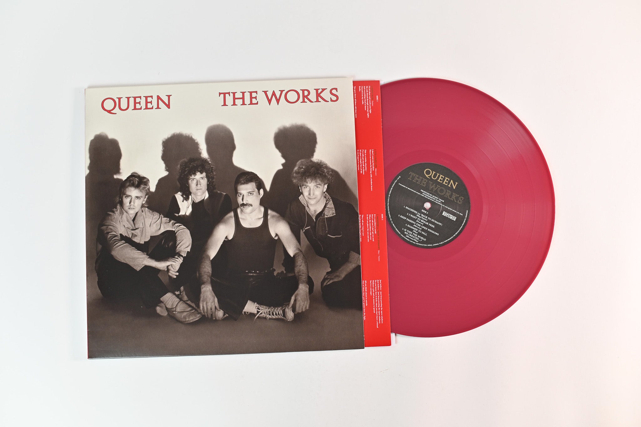 Queen - The Works on Hollywood Records - Burgundy Colored Vinyl