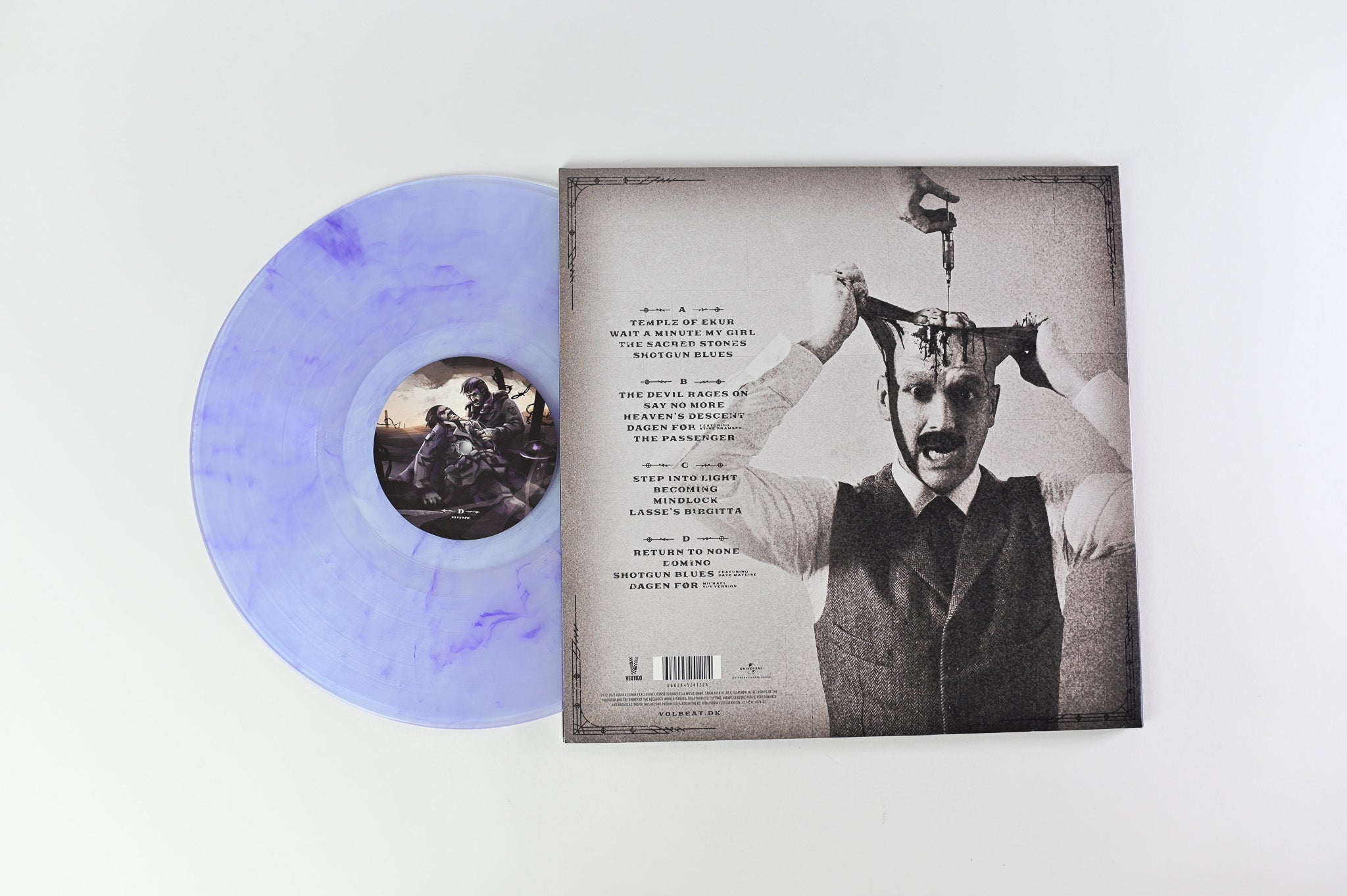 Volbeat - Servant Of The Mind on Vertigo/Universal on Clear Purple Marble Vinyl