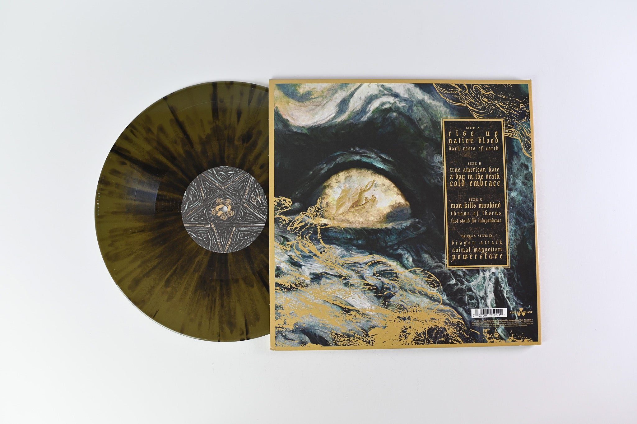 Testament - Dark Roots Of Earth on Nuclear Blast Gold w/ Black Splatter Vinyl