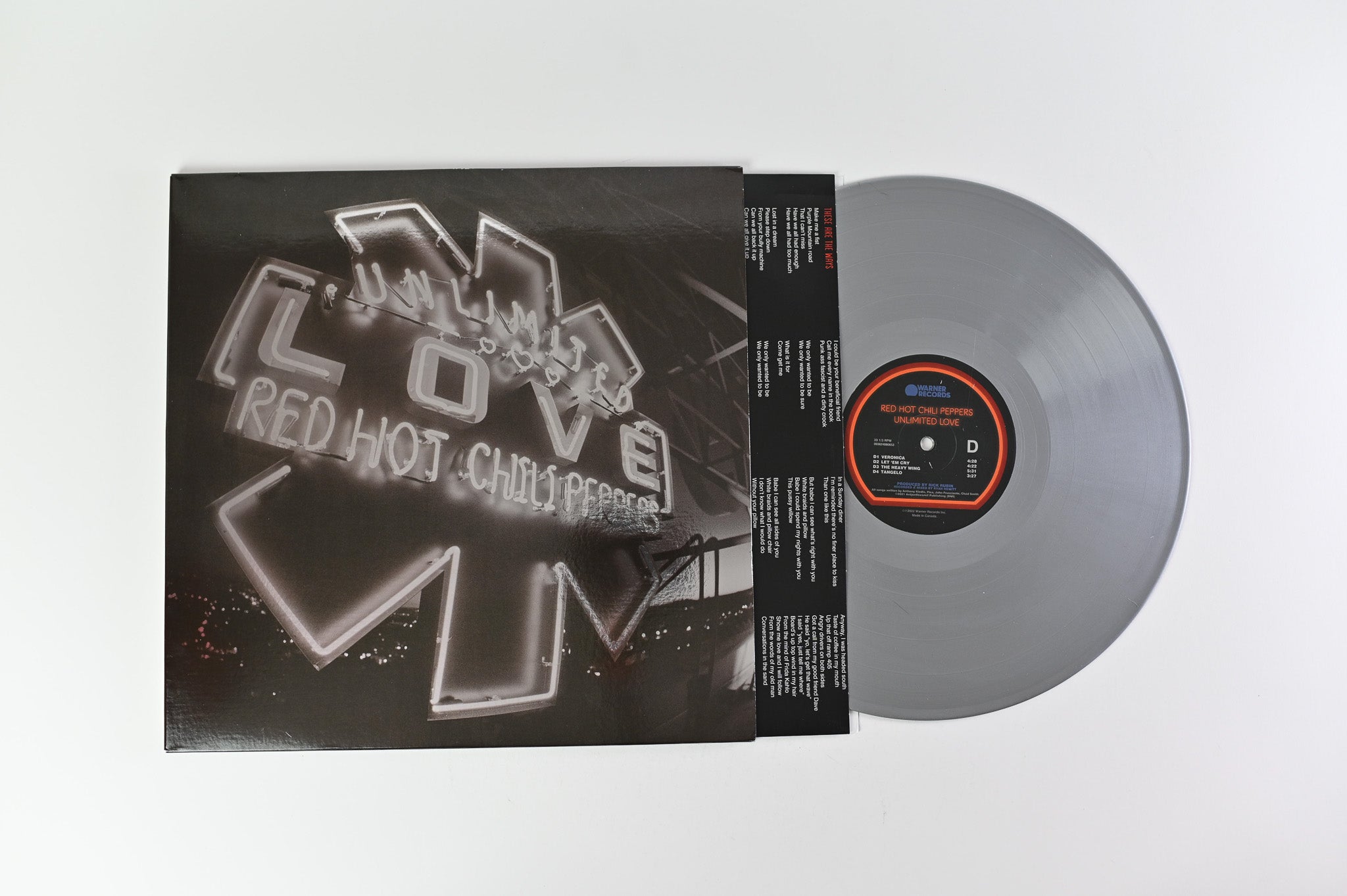 Red Hot Chili Peppers - Unlimited Love RSD Limited Edition on Warner Records Silver Vinyl