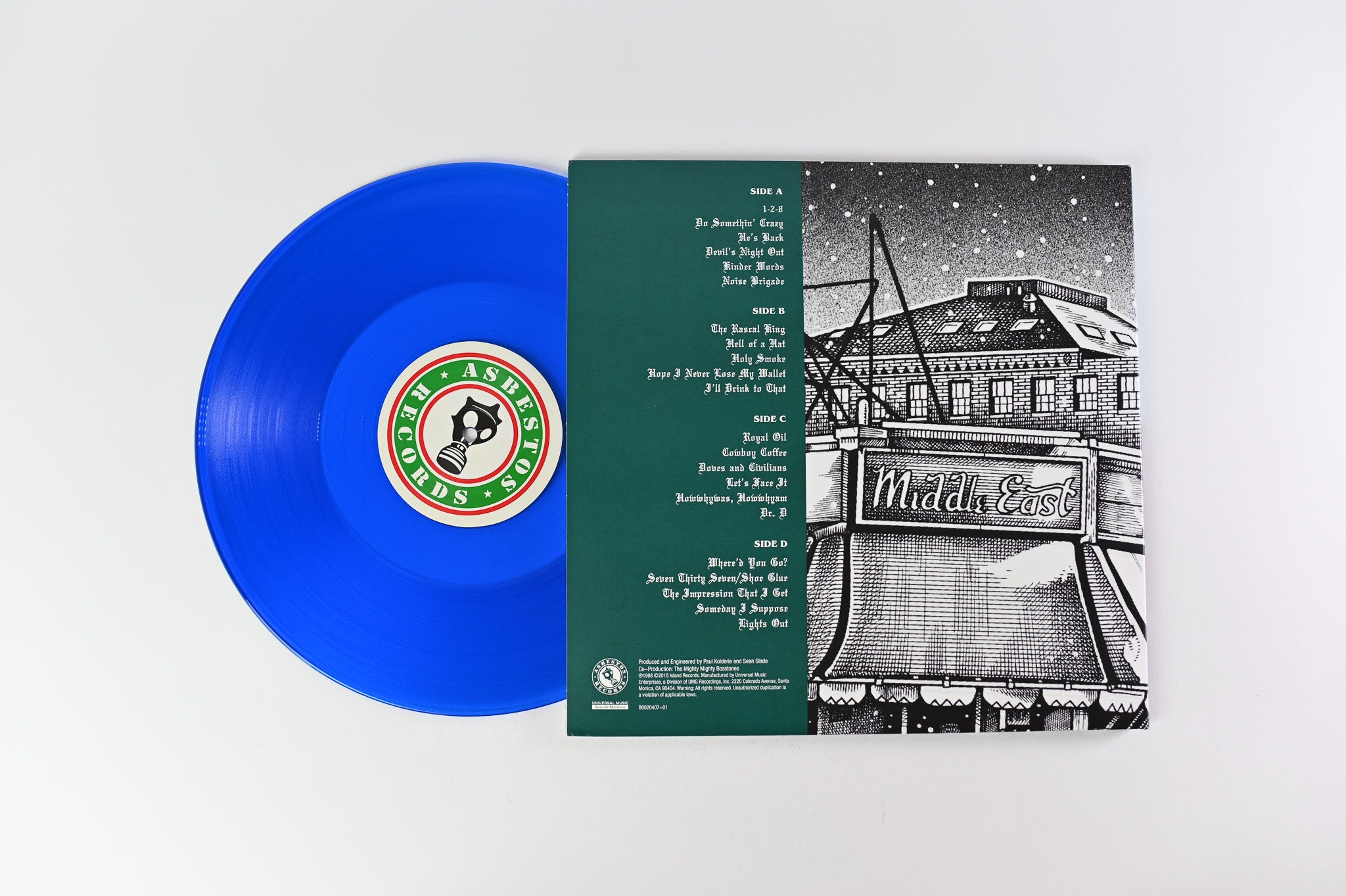 The Mighty Mighty Bosstones - Live From The Middle East Reissue on Asbestos Records Blue Translucent Vinyl