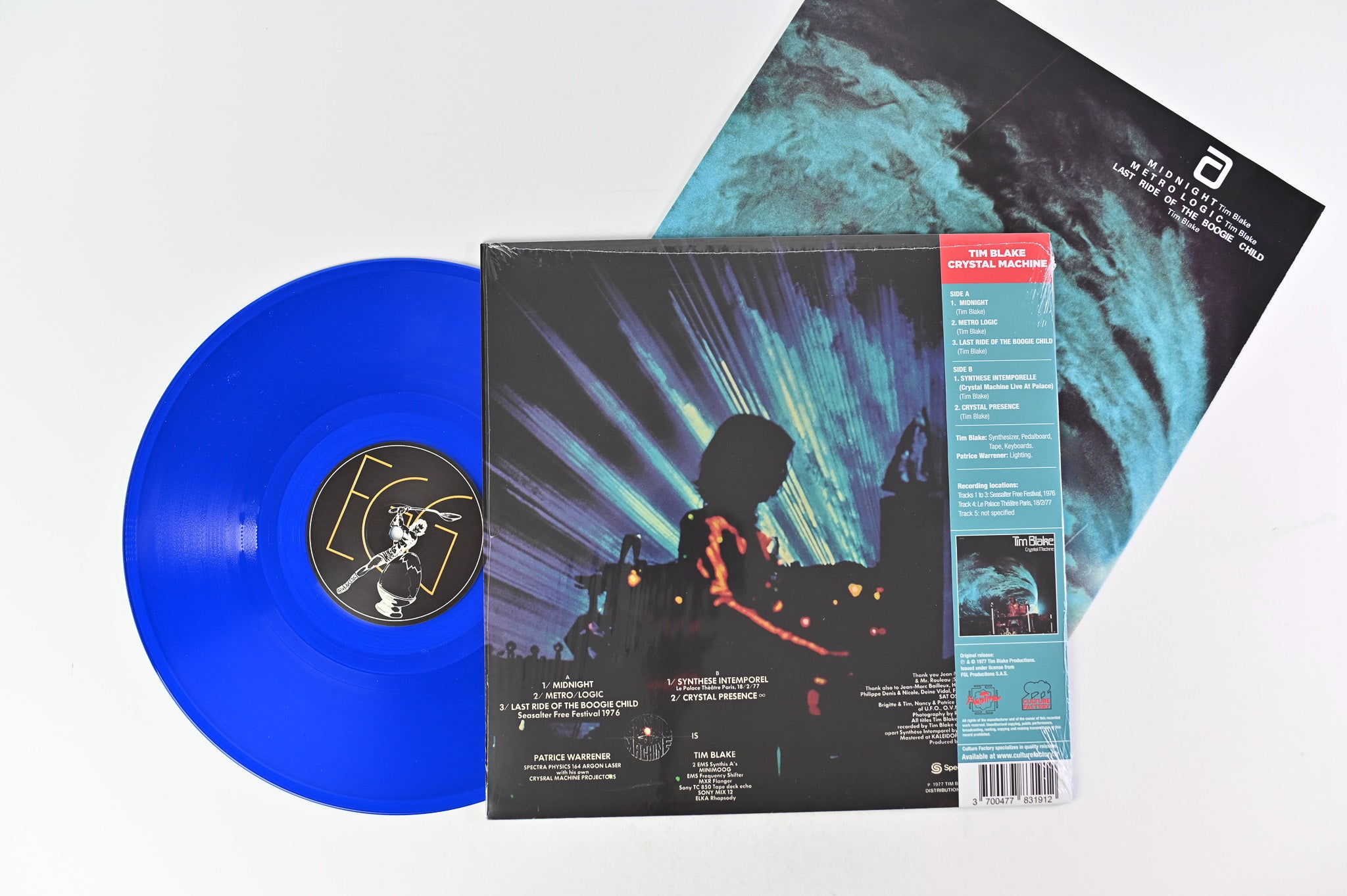 Tim Blake - Crystal Machine on Culture Factory Reissue on Translucent Blue Vinyl