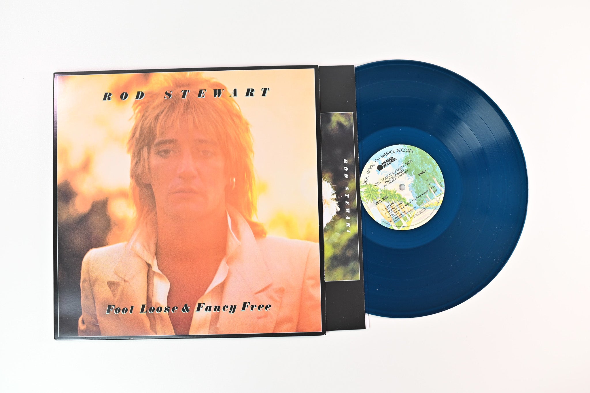 Rod Stewart - Foot Loose & Fancy Free on RHino/Warner Records Ltd. Sea Blue Vinyl