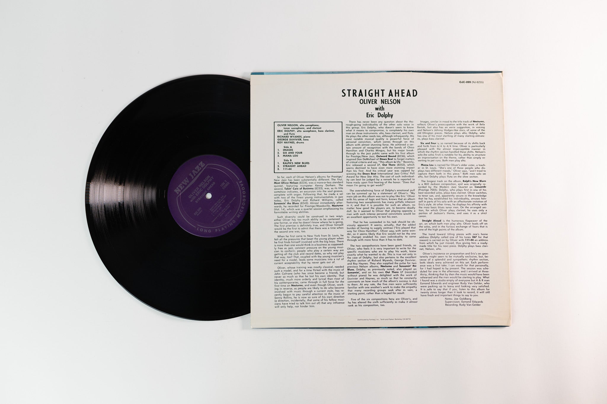 Oliver Nelson - Straight Ahead on New Jazz OJC Reissue