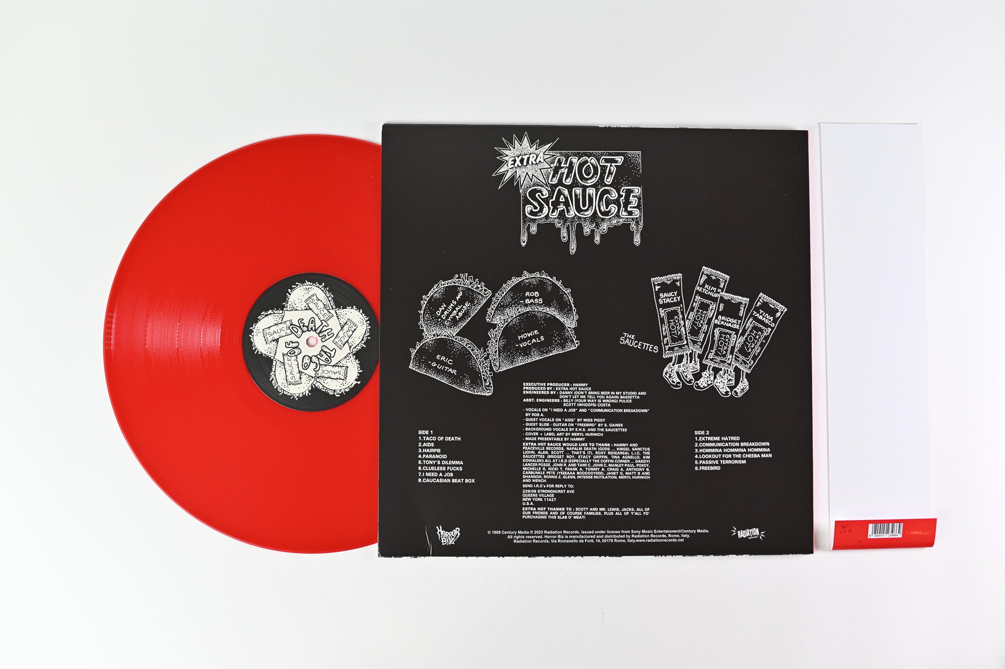 Extra Hot Sauce - Taco Of Death on Horror Biz - Red Vinyl