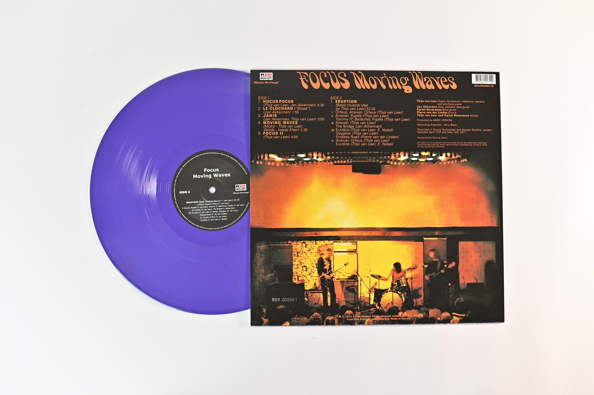 Focus - Moving Waves on Music on Vinyl Ltd Numbered Purple Vinyl Reissue