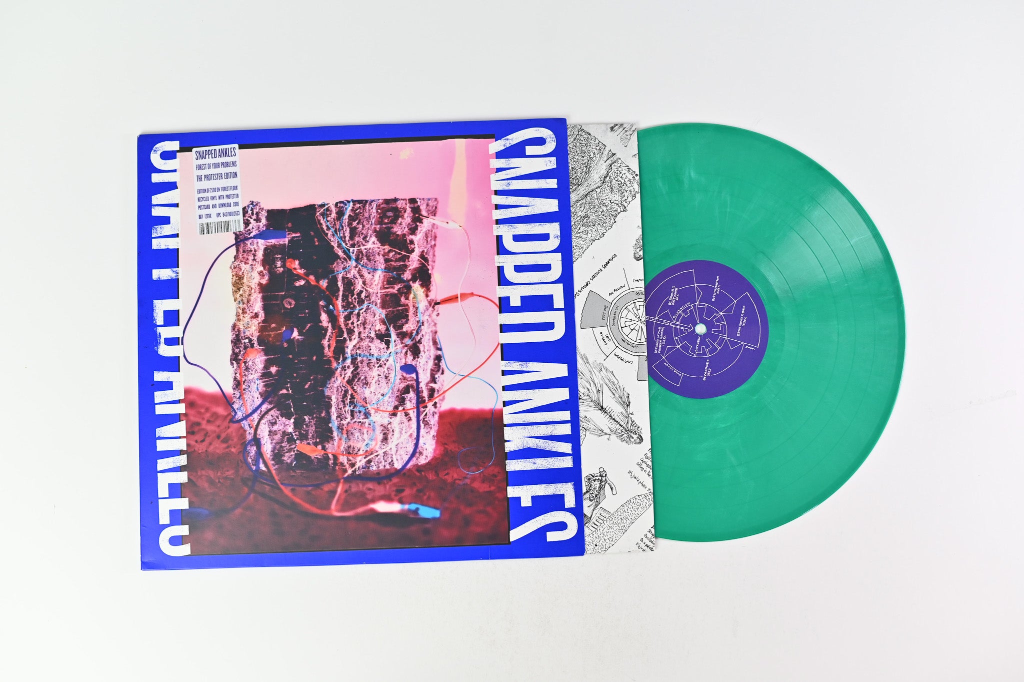 Snapped Ankles - Forest Of Your Problems on Leaf Ltd Protester Edition Green / White Vinyl