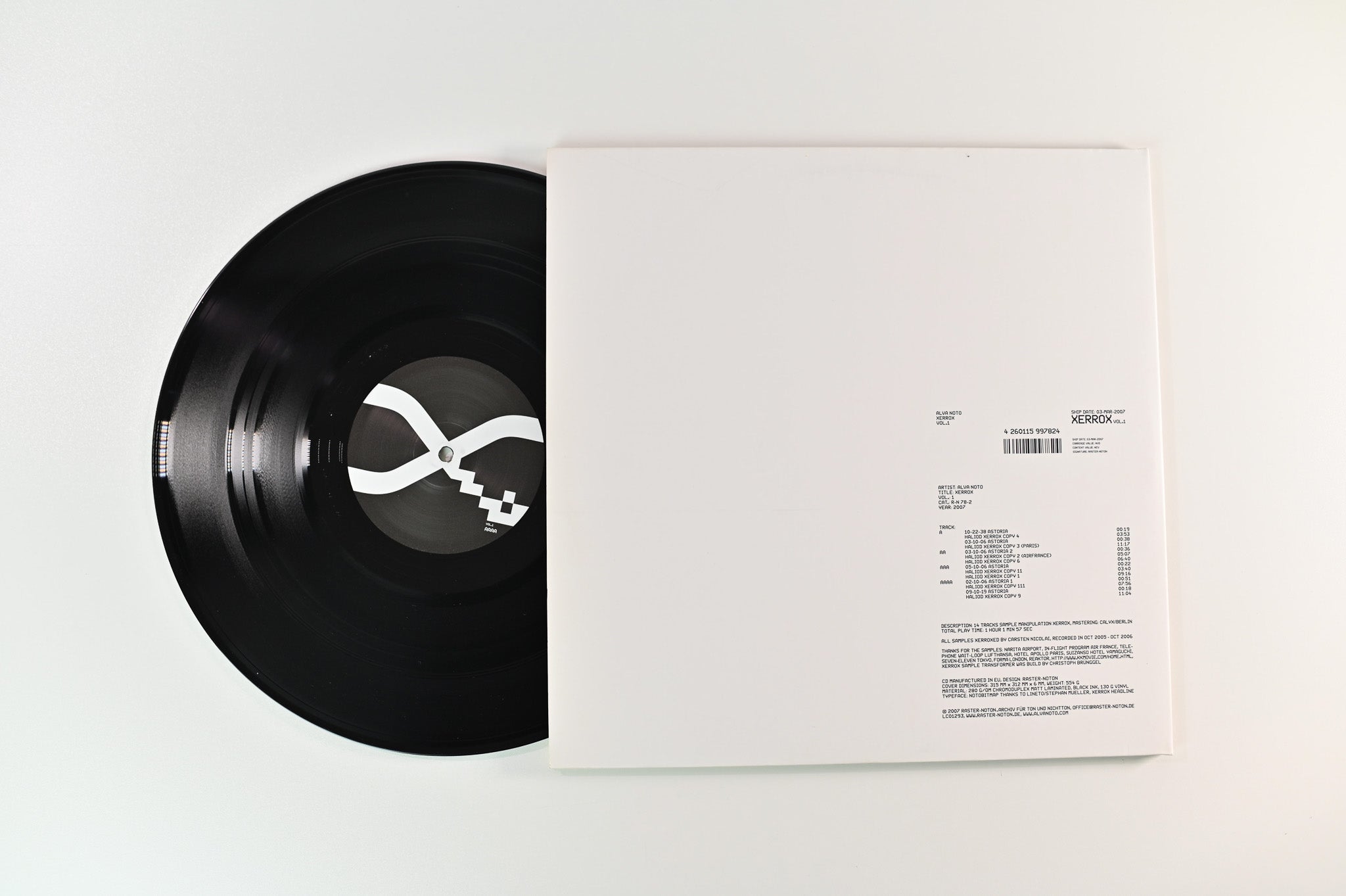 Alva Noto - Xerrox Vol.1 on Raster-Noton