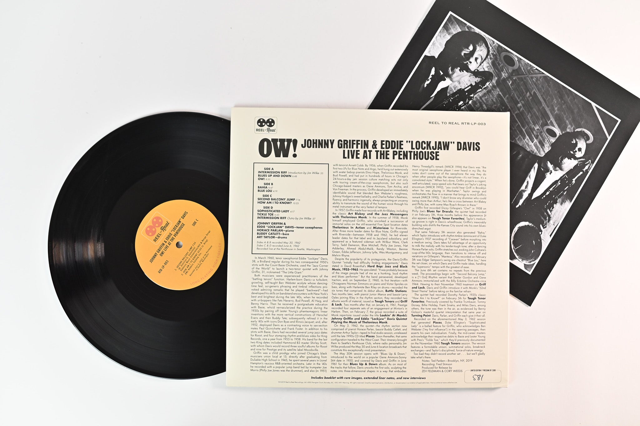 Johnny Griffin - Ow! Live At The Penthouse on Reel to Real RSD BF 2019 Ltd Numbered