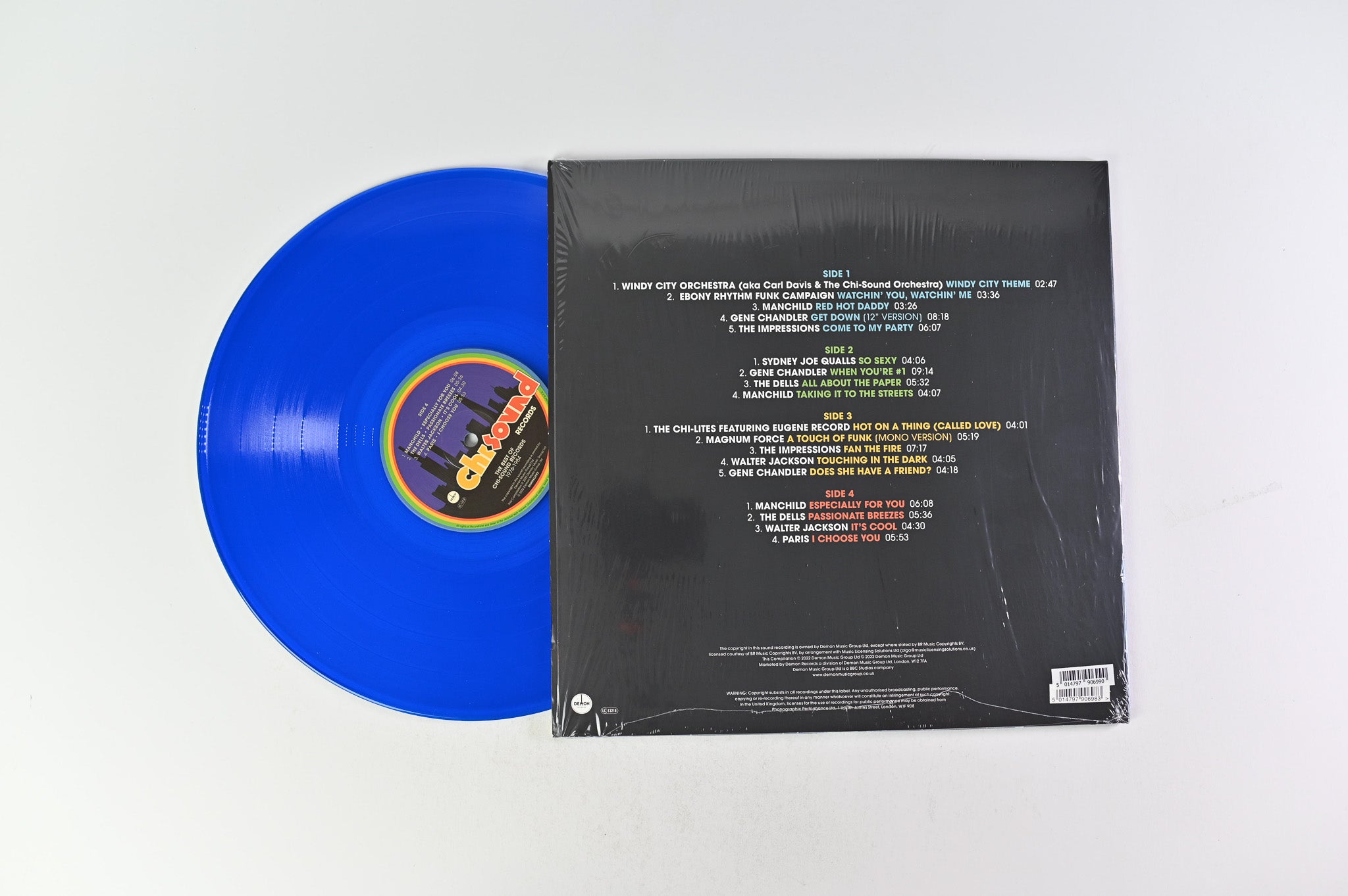 Various - The Best Of Chi-Sound Records 1976-1984 on Demon Records Blue Translucent Vinyl