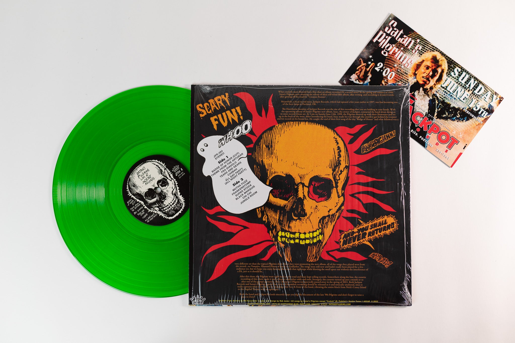 Satan's Pilgrims - Live at Jackpot Records on Jackpot Records - Green Vinyl