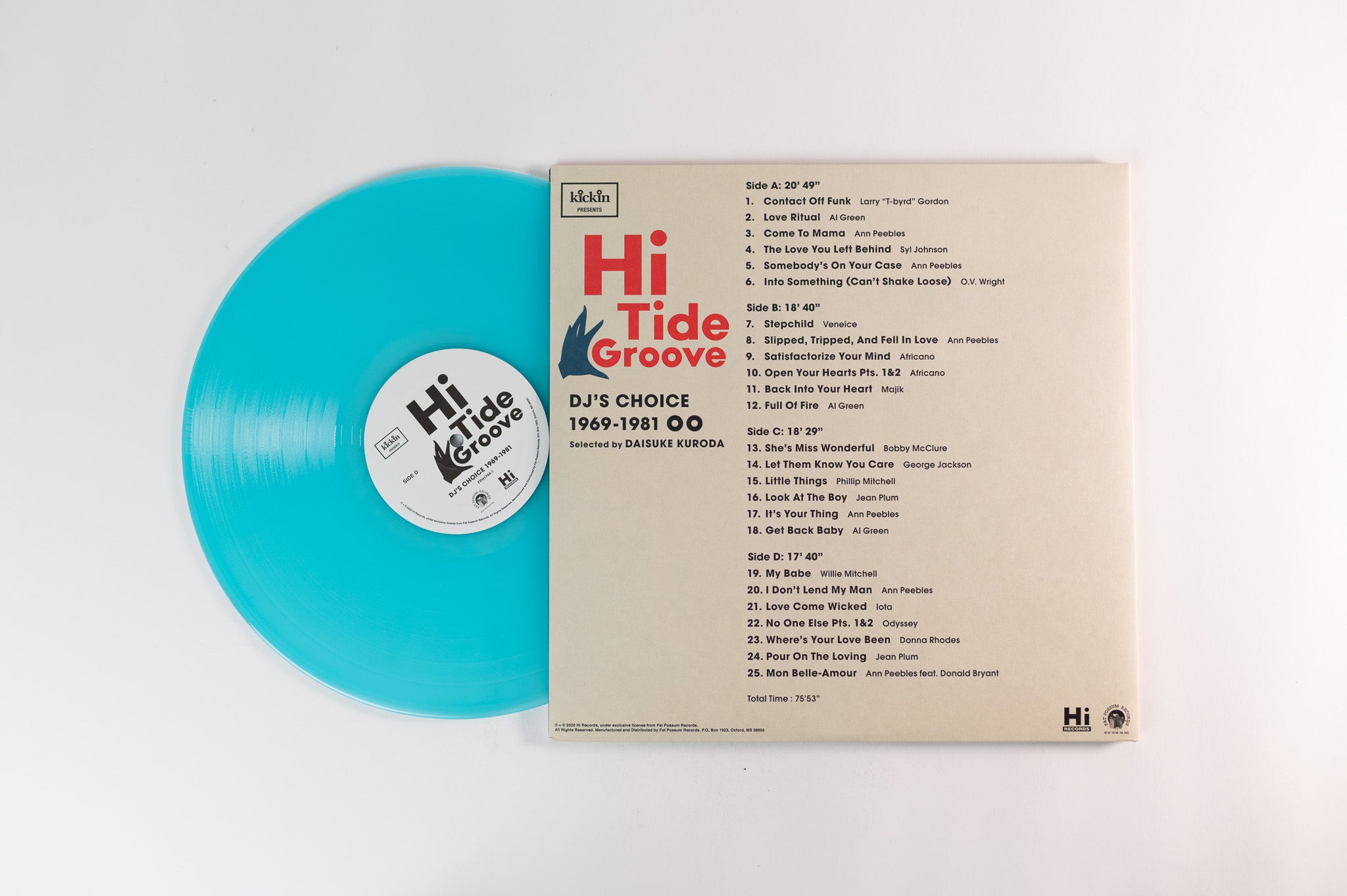 Various - Kickin Presents Hi Tide Groove (DJ's Choice 1969-1981) on Hi Records / Fat Possum Records - Red & Blue Vinyl