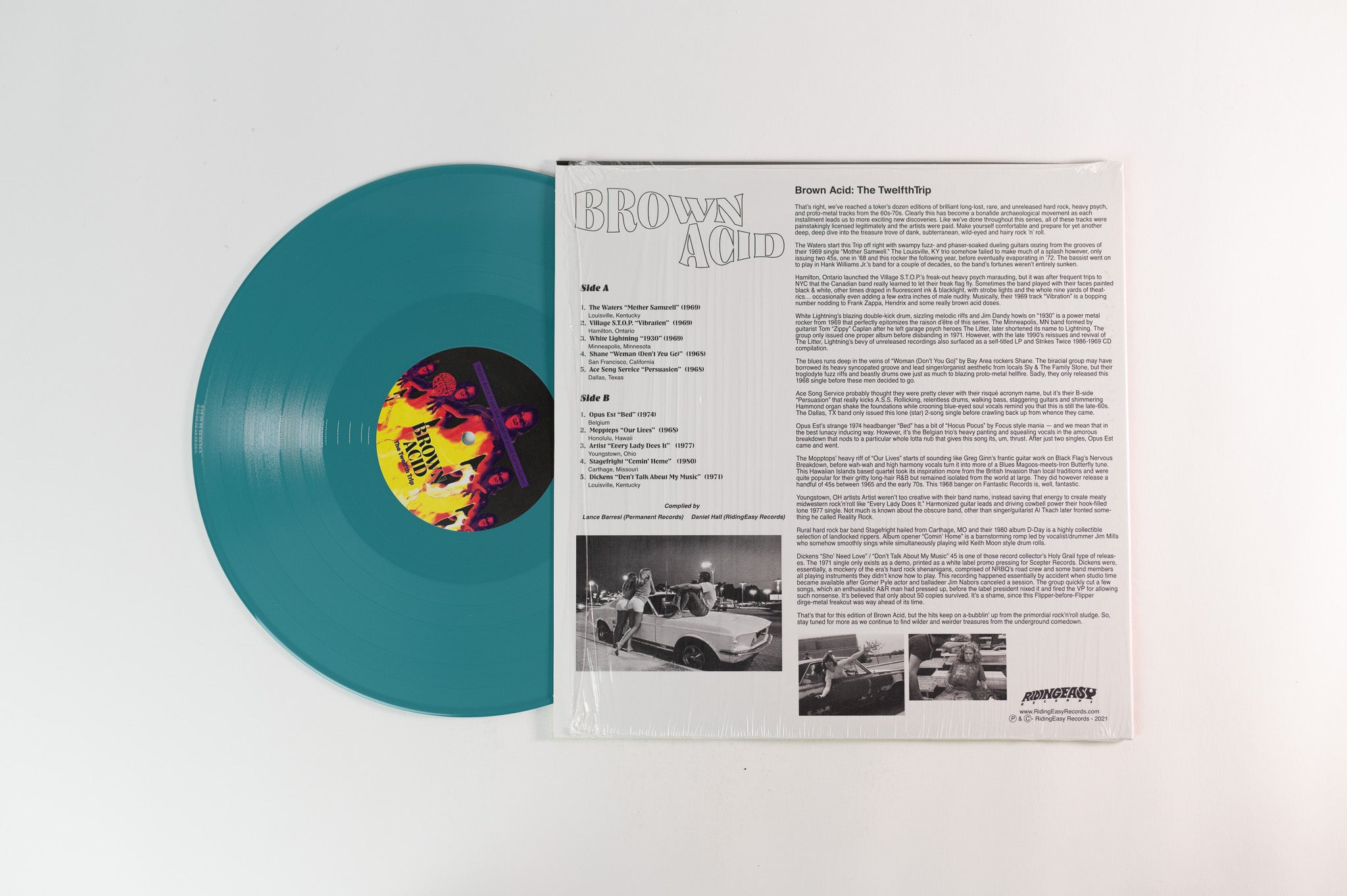 Various - Brown Acid: The Twelfth Trip (Heavy Rock From The Underground Comedown) on RidingEasy Records - Turquoise Vinyl