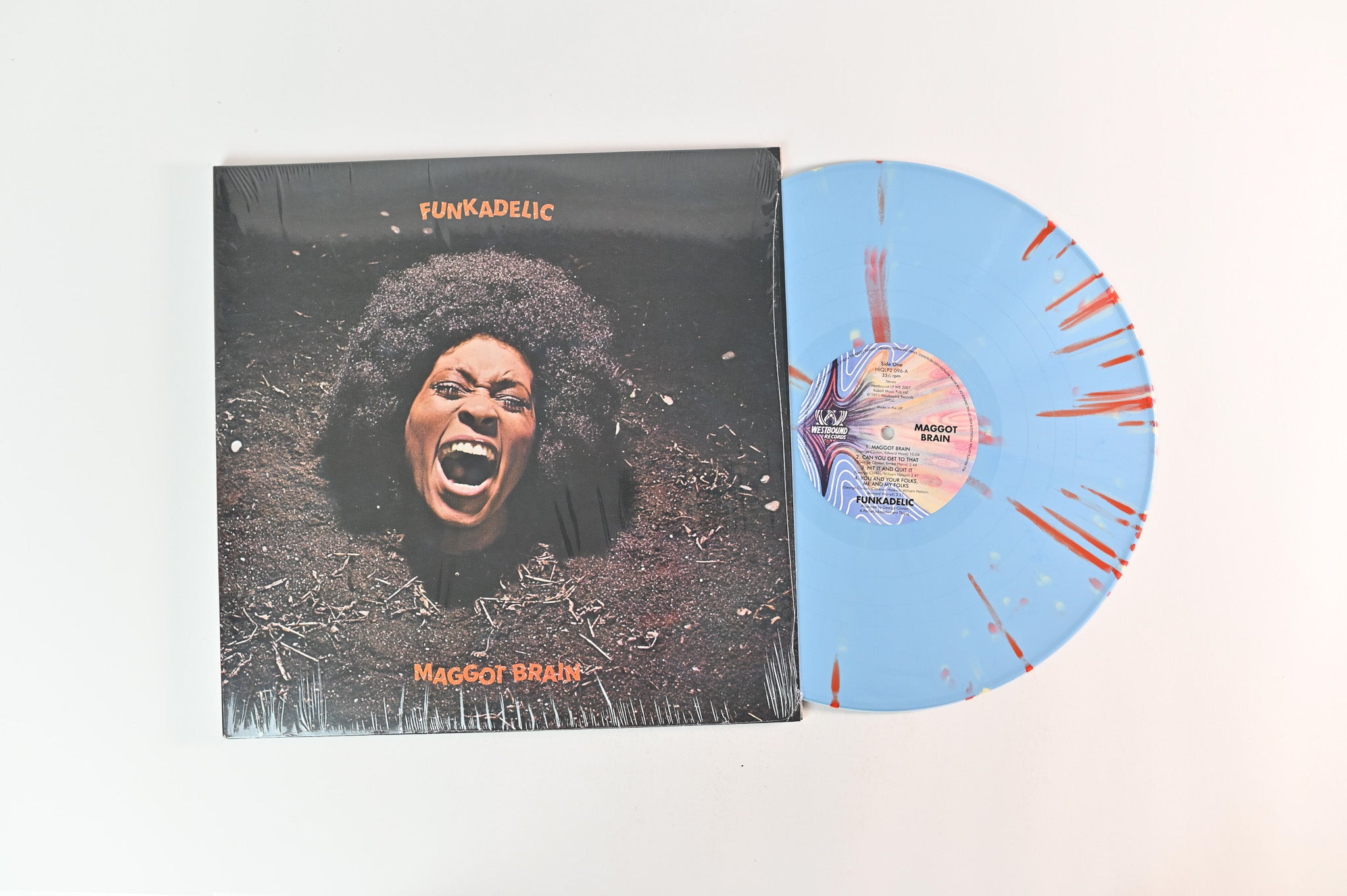 Funkadelic - Maggot Brain on Westbound Blue & Red Splatter / Clear UK Reissue