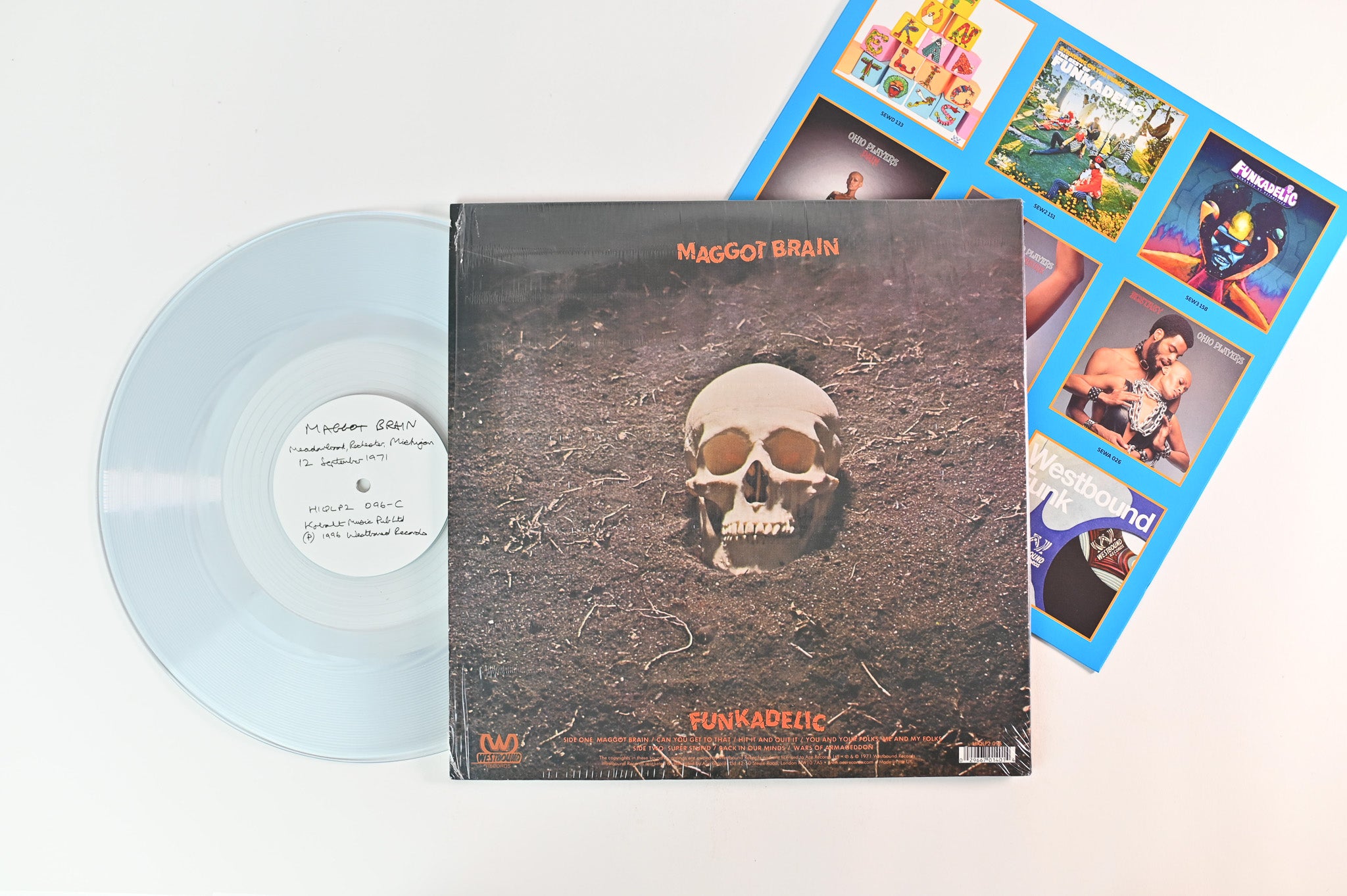 Funkadelic - Maggot Brain on Westbound Blue & Red Splatter / Clear UK Reissue