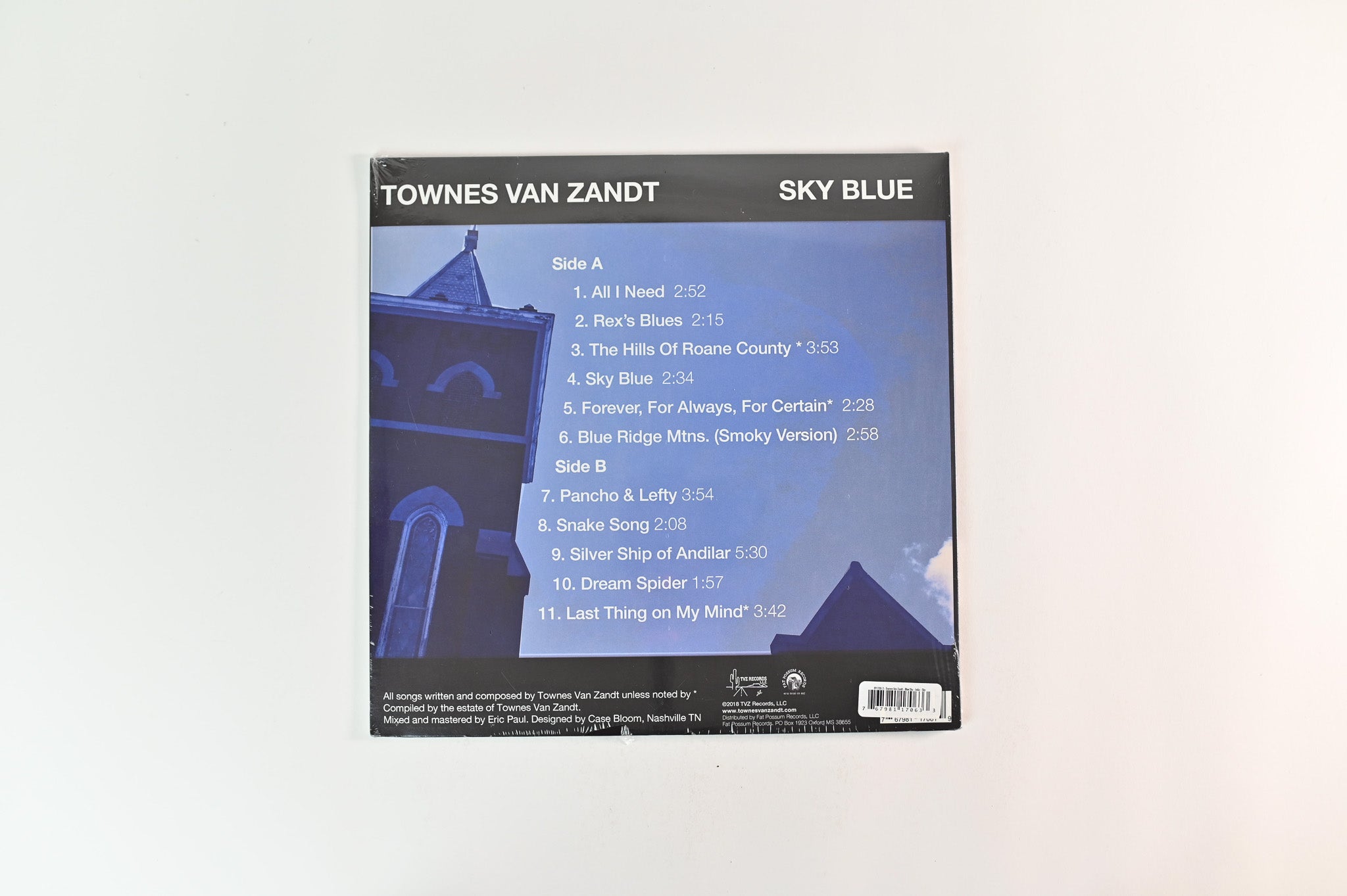 Townes Van Zandt - Sky Blue on Fat Possum Records - Sealed Blue Vinyl