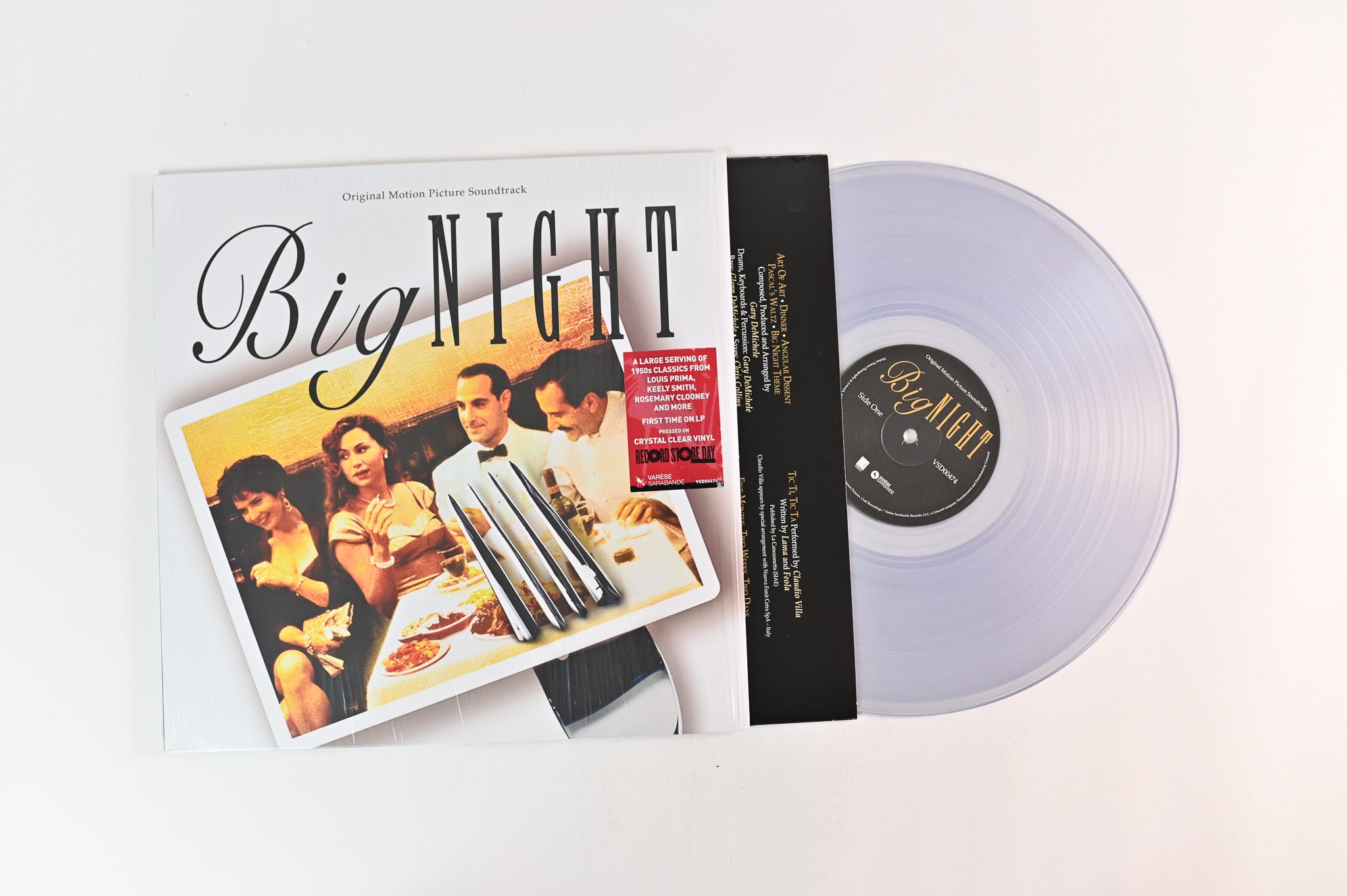 Various - Big Night (Original Motion Picture Soundtrack) on Varèse Sarabande - Clear Vinyl