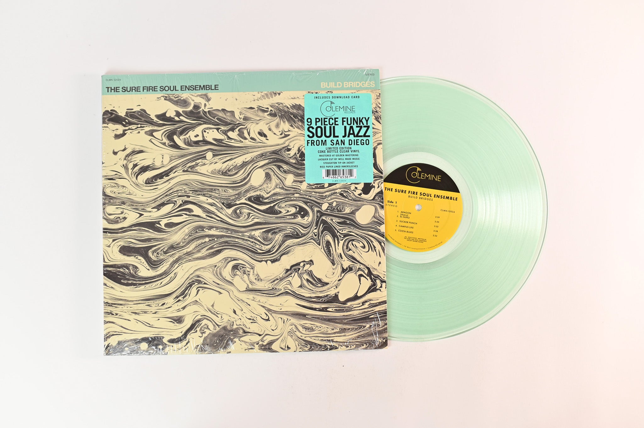 The Sure Fire Soul Ensemble - Build Bridges on Colemine Records - Coke Bottle Clear Vinyl