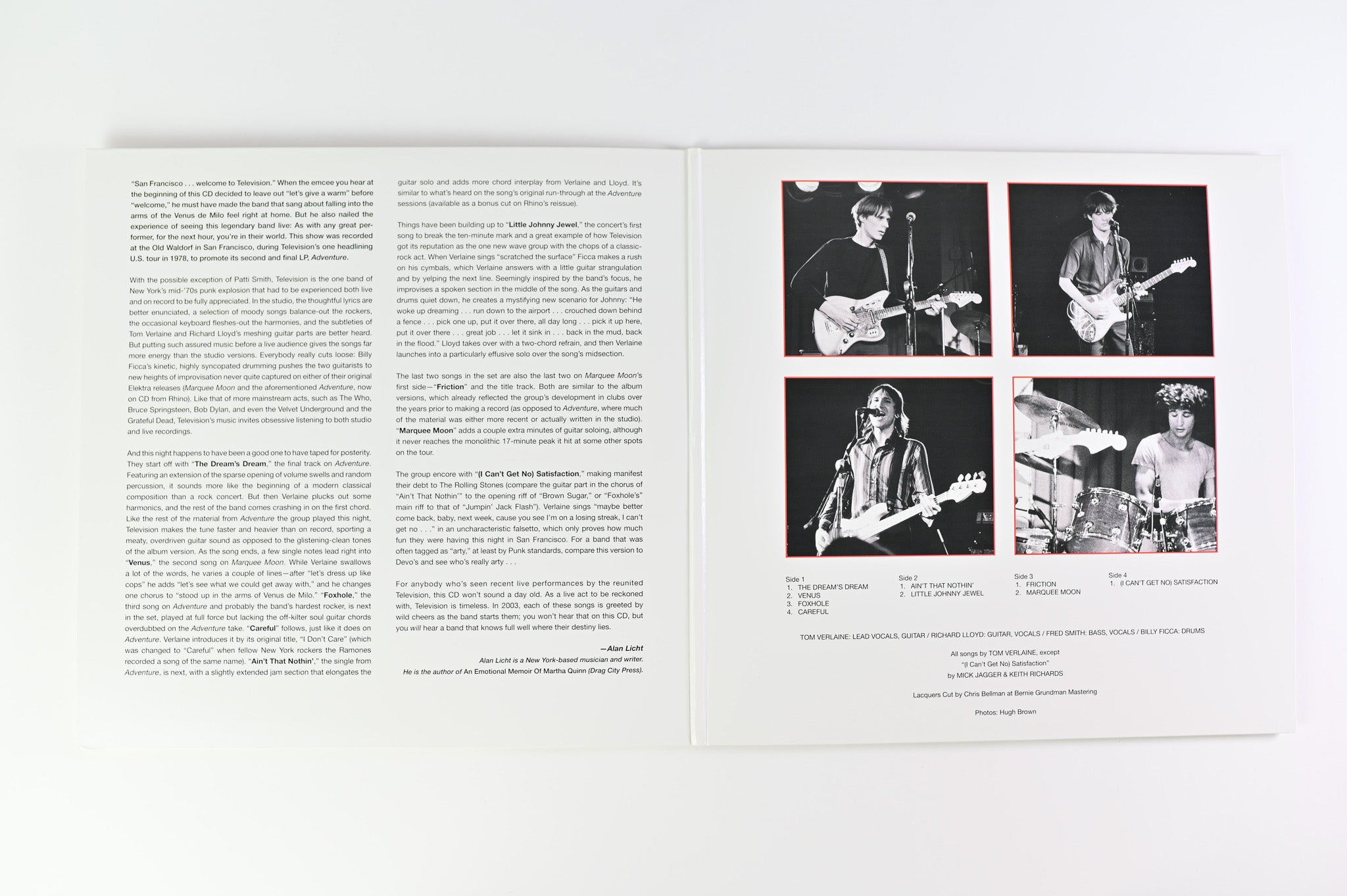 Television - Live At The Old Waldorf San Francisco, 6/29/78 on Elektra Rhino Ltd Numbered RSD 2011 White Vinyl Reissue